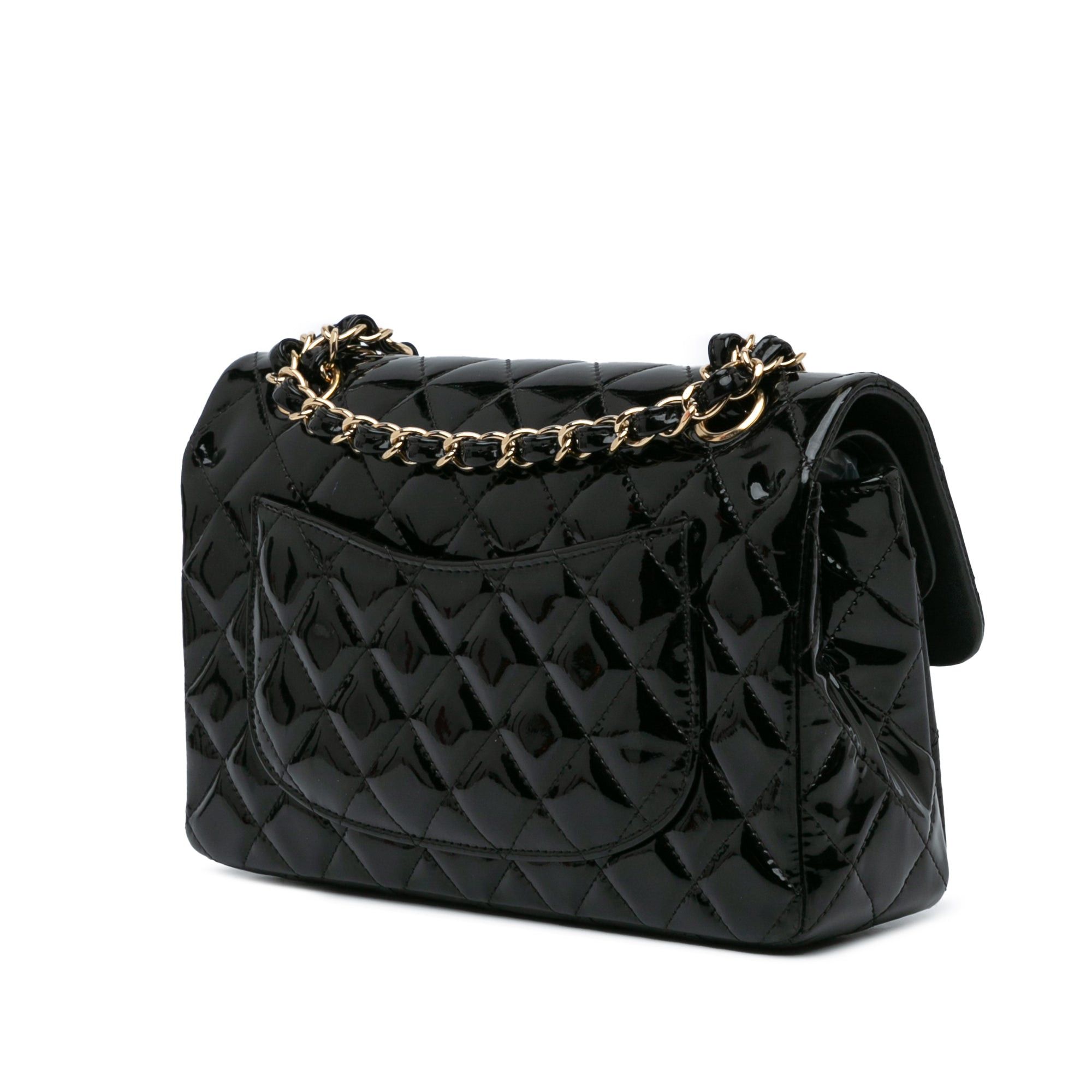 Chanel Chanel Small Classic Patent Double Flap Black Size ONE SIZE - 2 Thumbnail