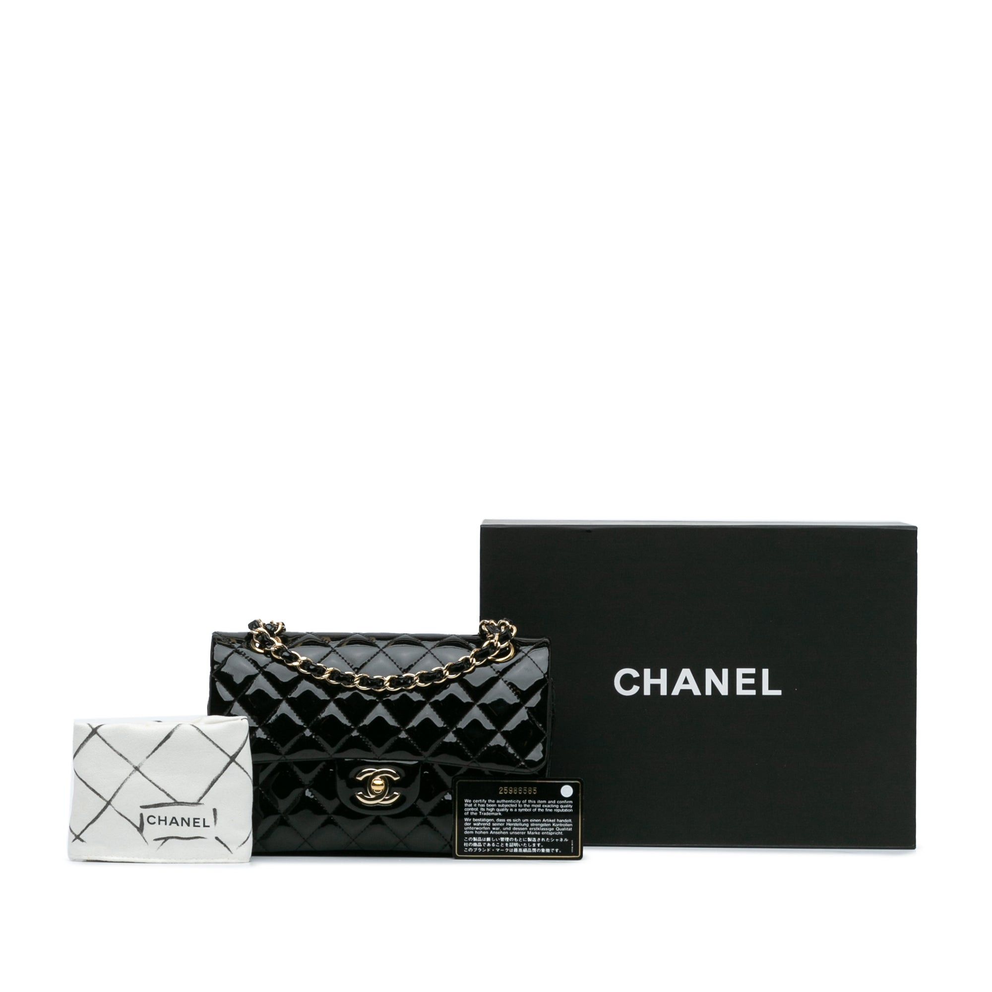 Chanel Chanel Small Classic Patent Double Flap Black Size ONE SIZE - 11 Thumbnail