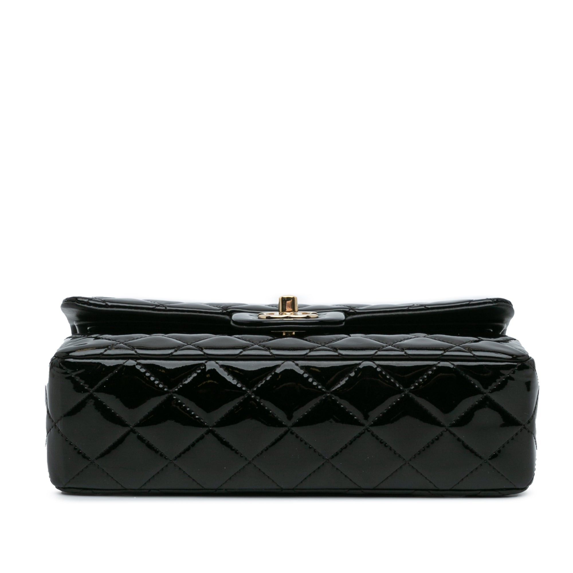 Chanel Chanel Small Classic Patent Double Flap Black Size ONE SIZE - 3 Thumbnail