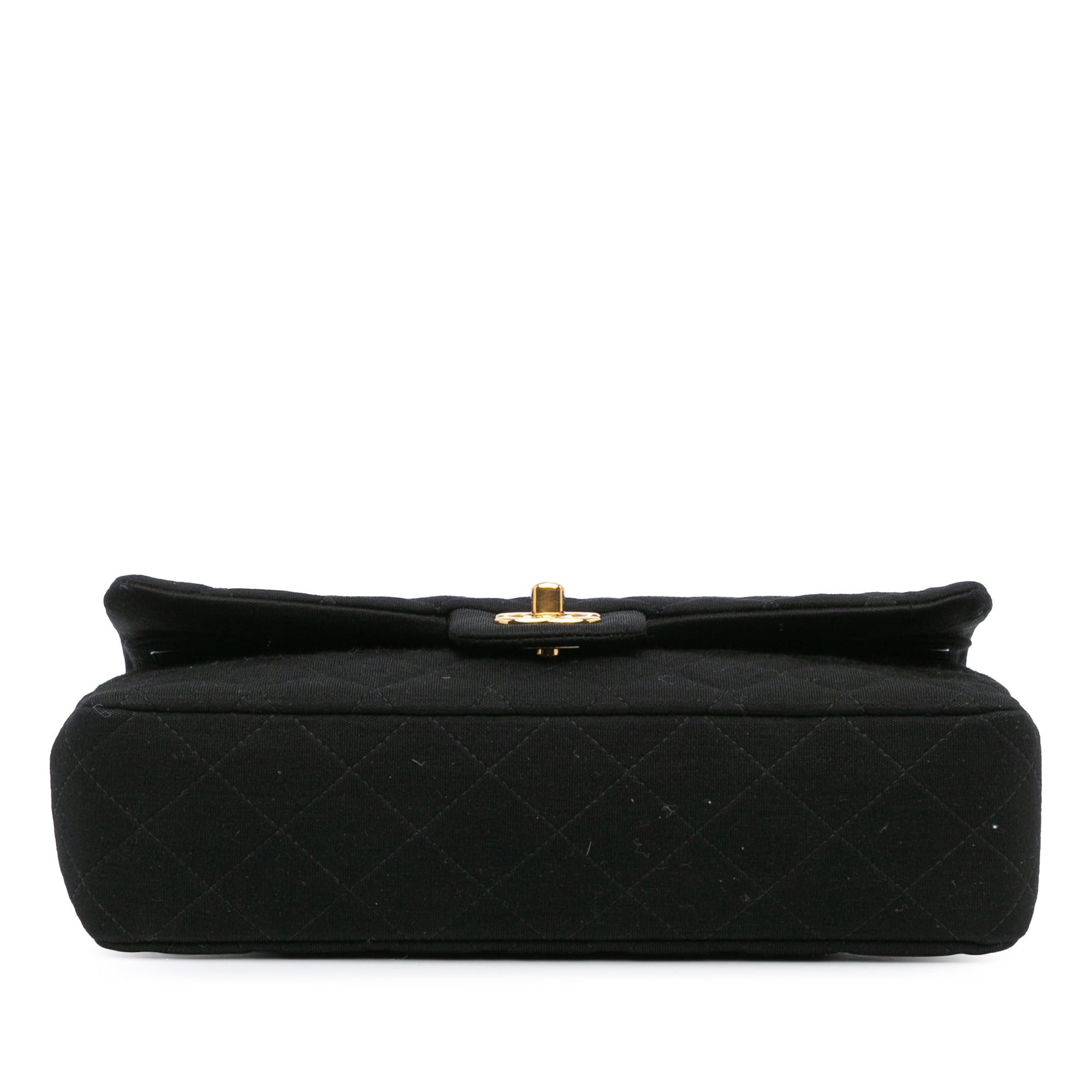 Chanel Chanel Medium Classic Jersey Double Flap Black Size ONE SIZE - 3 Thumbnail