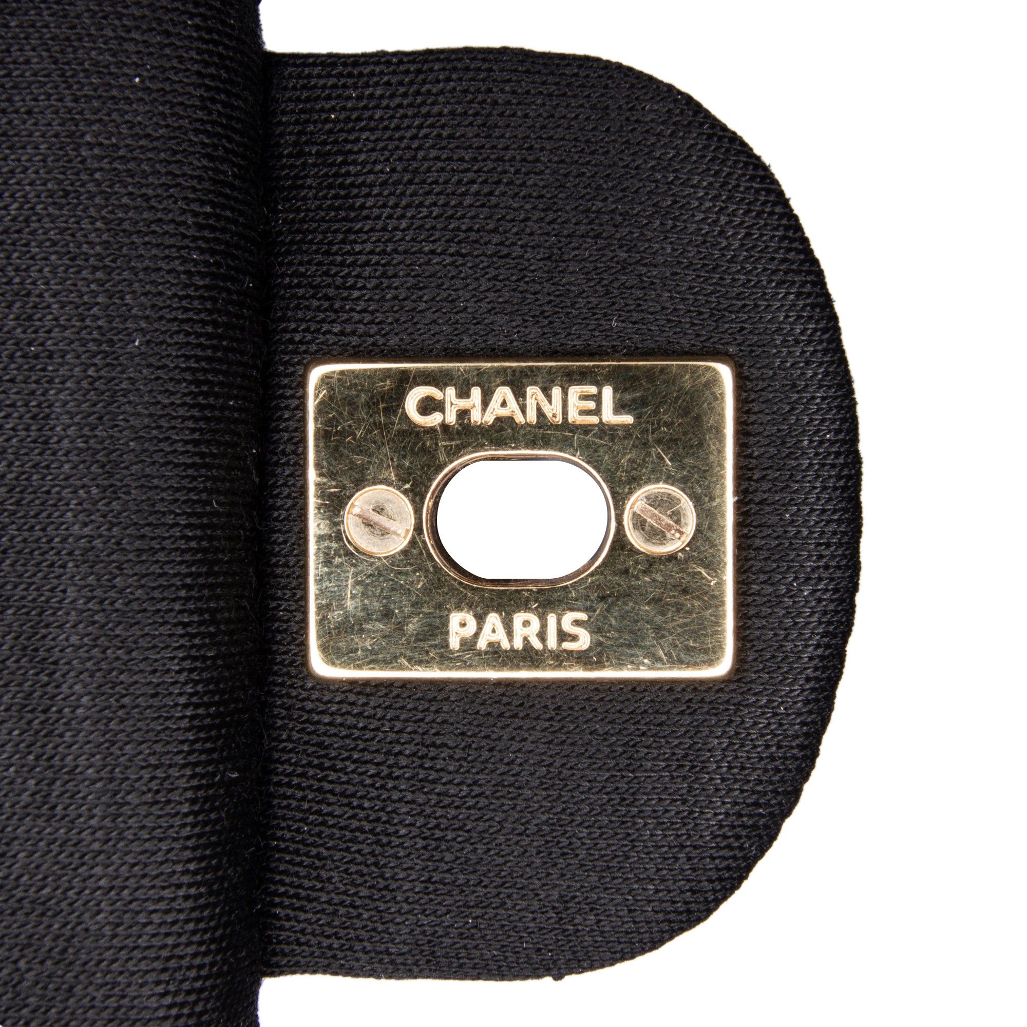 Chanel Chanel Medium Classic Jersey Double Flap Black Size ONE SIZE - 7 Thumbnail