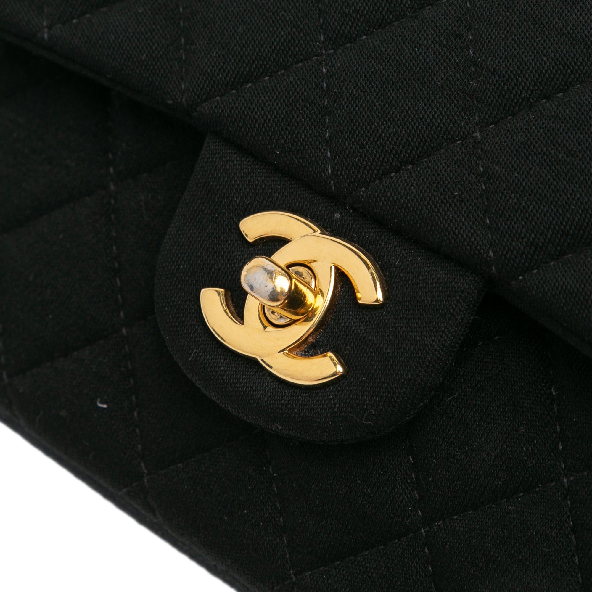 Chanel Chanel Medium Classic Jersey Double Flap Black Size ONE SIZE - 8 Thumbnail