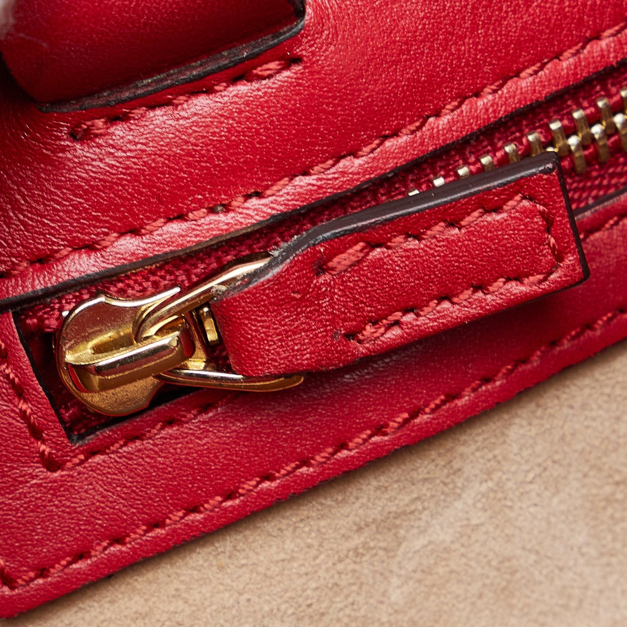 Gucci Gucci Sylvie Web Top Handle Satchel Red Size ONE SIZE - 9 Thumbnail