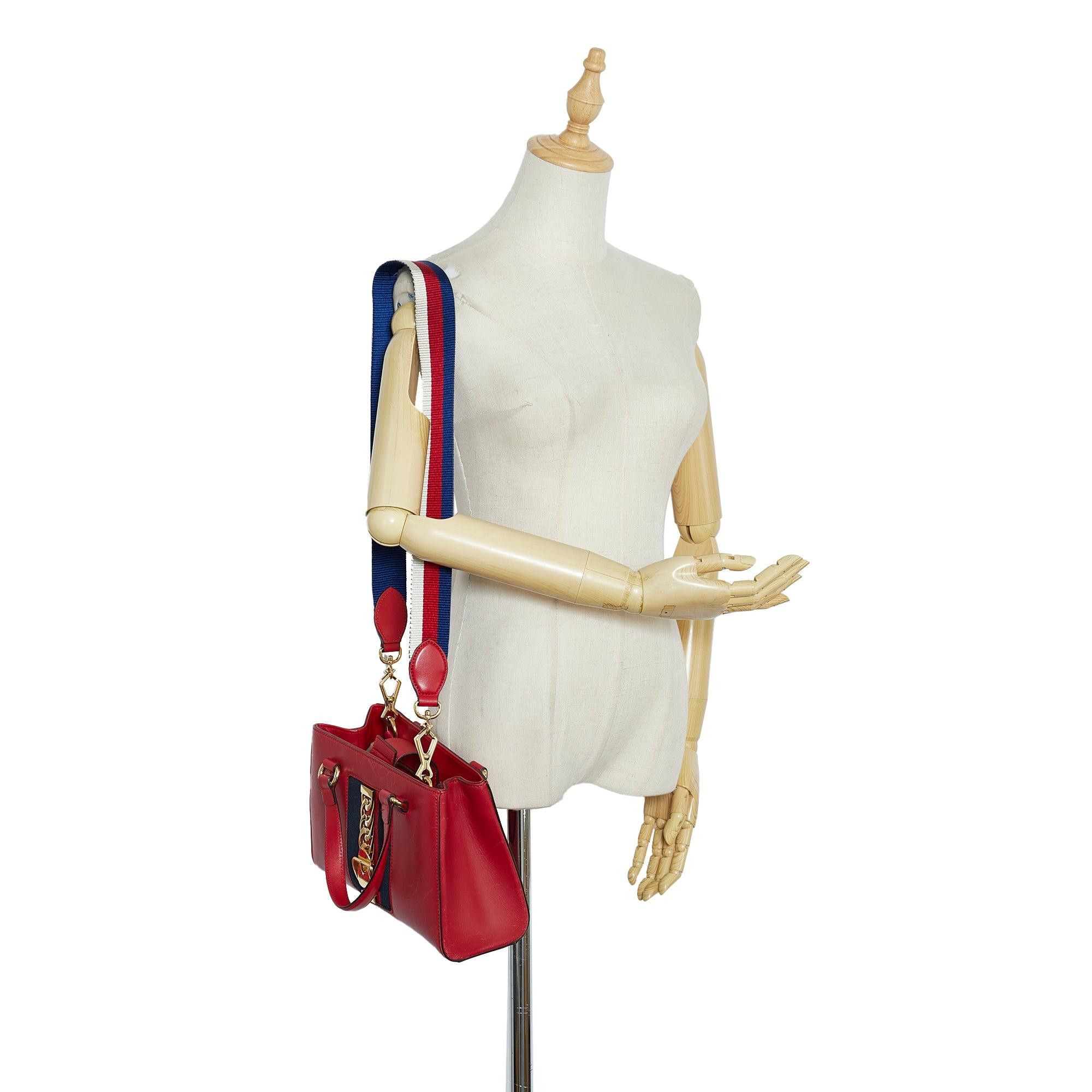 Gucci Gucci Sylvie Web Top Handle Satchel Red Size ONE SIZE - 12 Thumbnail