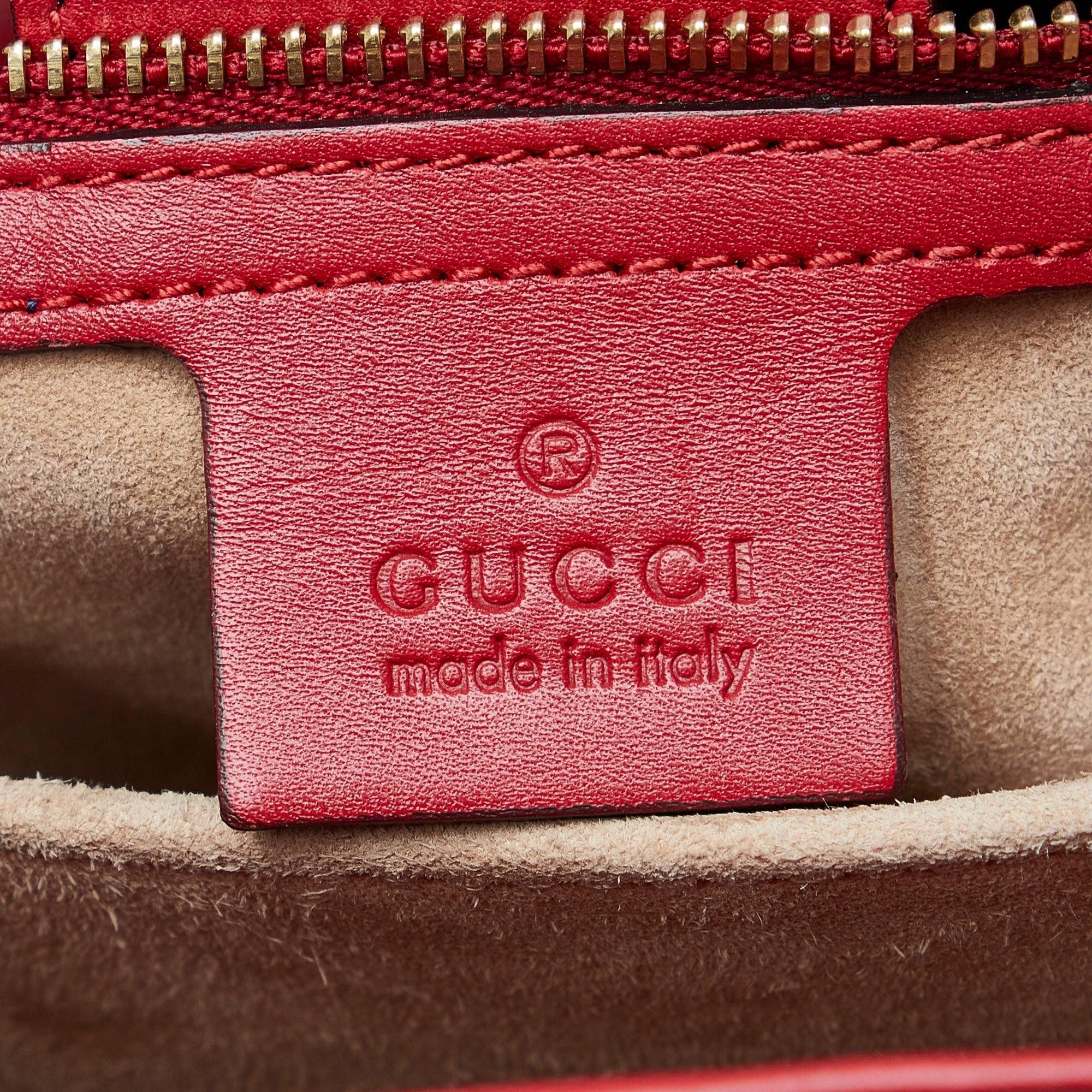 Gucci Gucci Sylvie Web Top Handle Satchel Red Size ONE SIZE - 7 Thumbnail