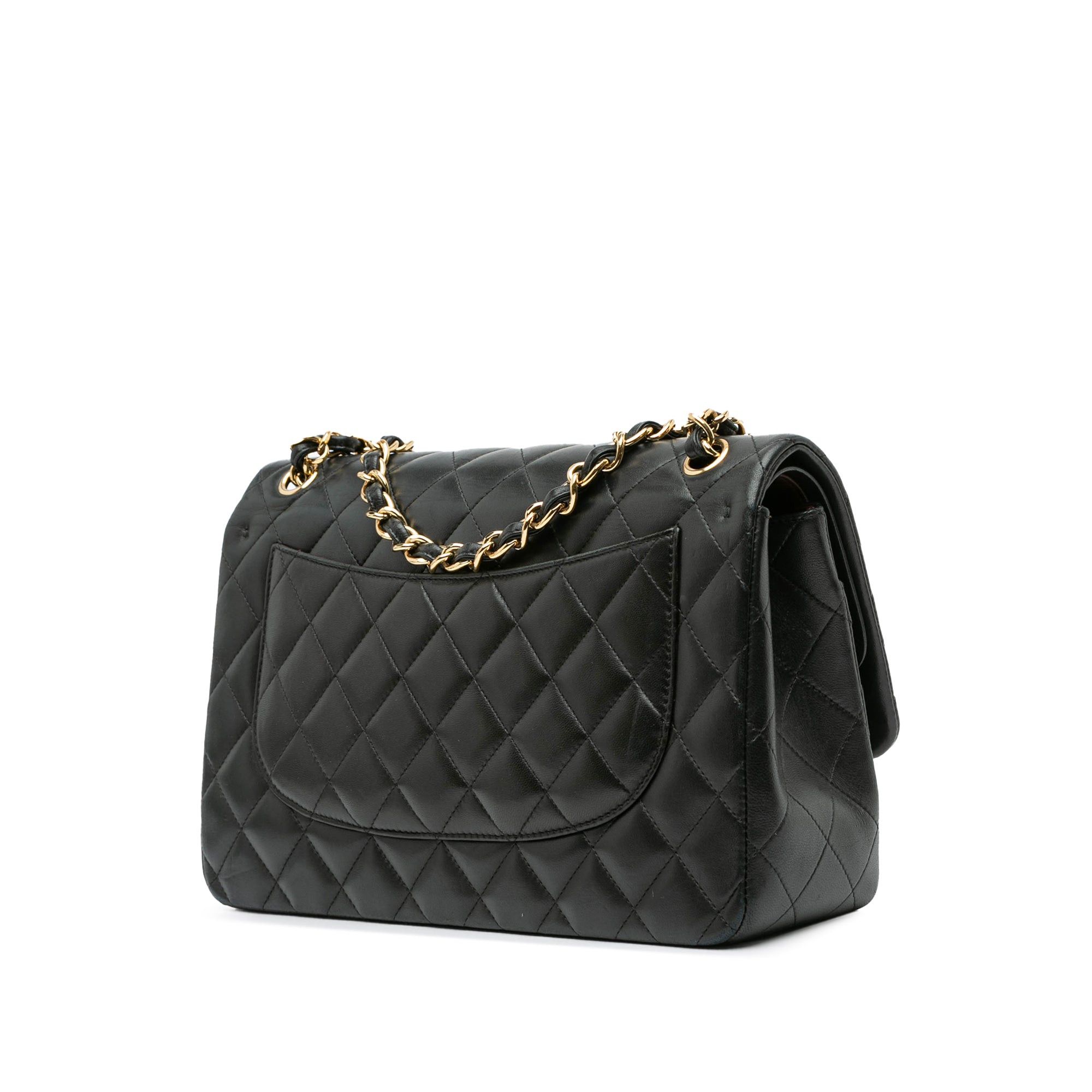 Chanel Chanel Jumbo Classic Lambskin Double Flap Black Size ONE SIZE - 2 Thumbnail