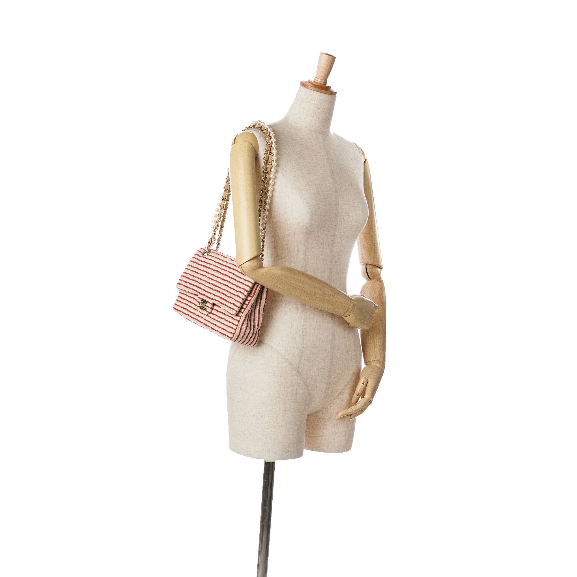Chanel Chanel Medium Classic Jersey Coco Sailor Double Flap Red Size ONE SIZE - 9 Thumbnail