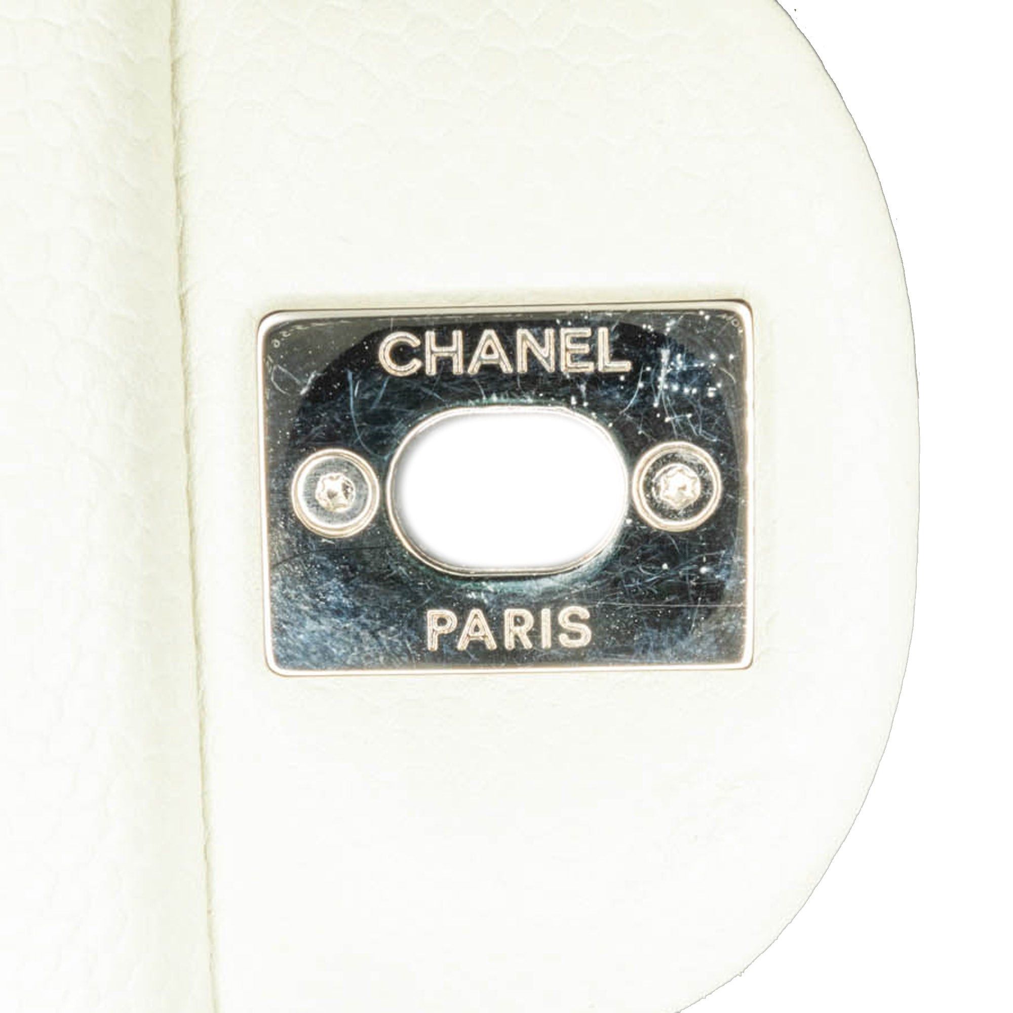 Chanel Chanel Medium Classic Caviar Double Flap White Size ONE SIZE - 7 Thumbnail