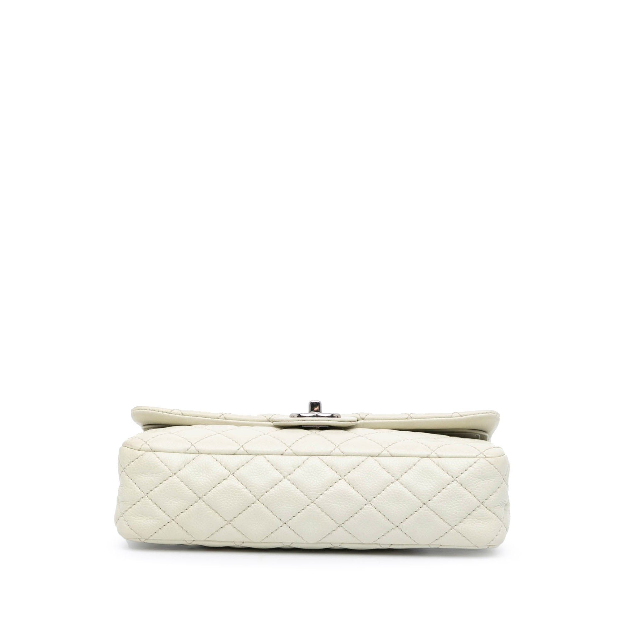 Chanel Chanel Medium Classic Caviar Double Flap White Size ONE SIZE - 3 Thumbnail