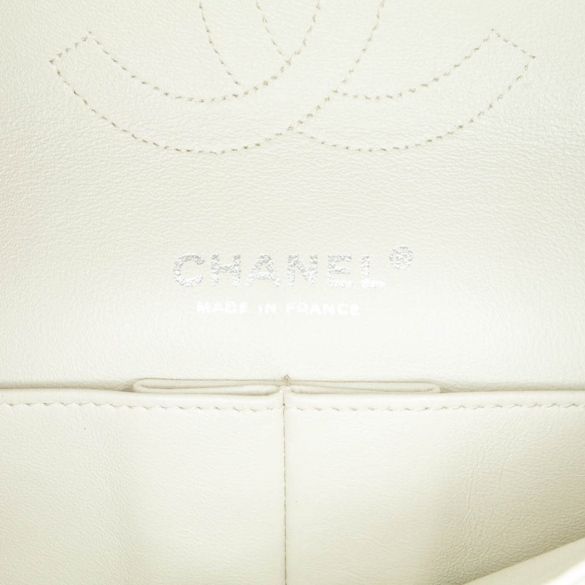 Chanel Chanel Medium Classic Caviar Double Flap White Size ONE SIZE - 5 Thumbnail