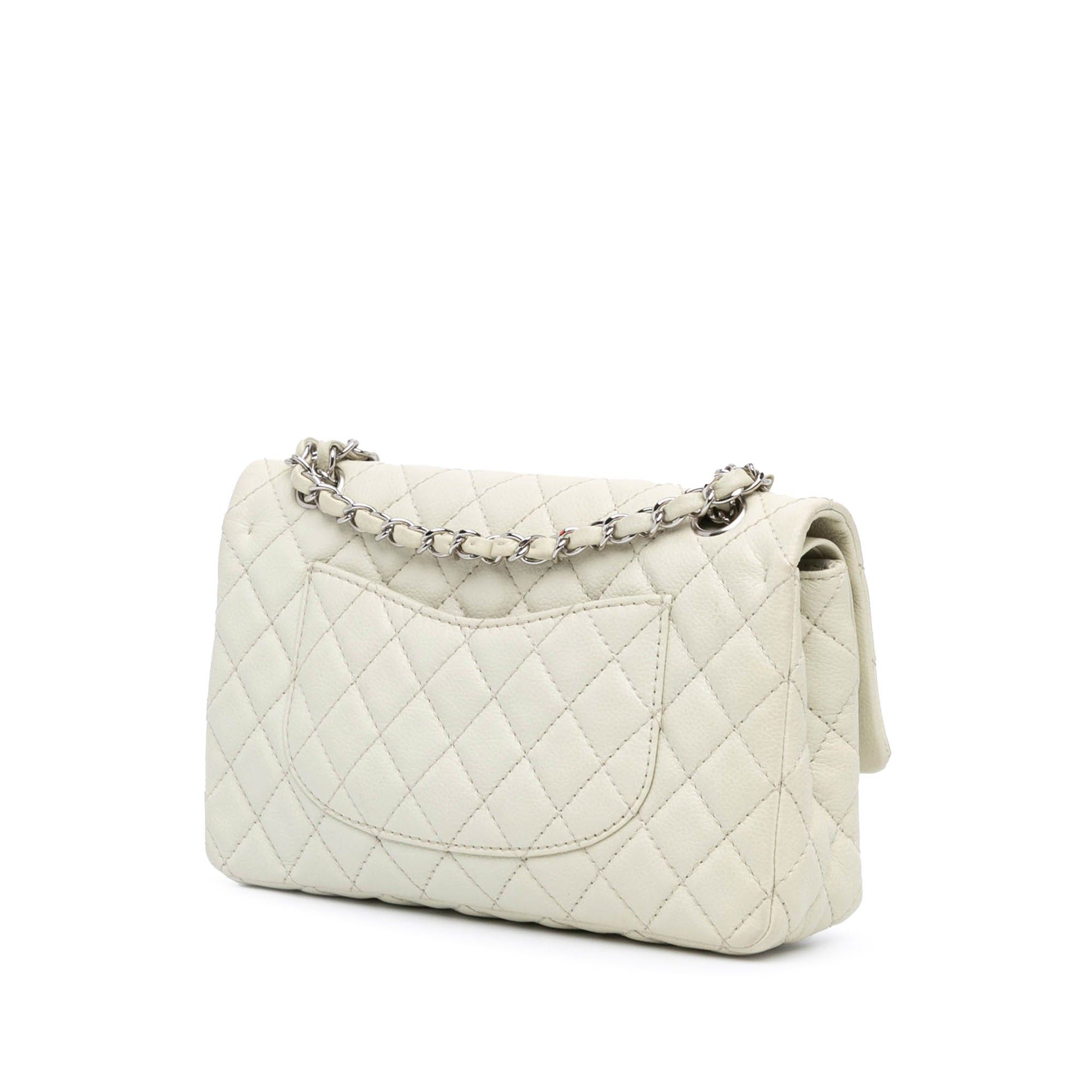 Chanel Chanel Medium Classic Caviar Double Flap White Size ONE SIZE - 2 Thumbnail