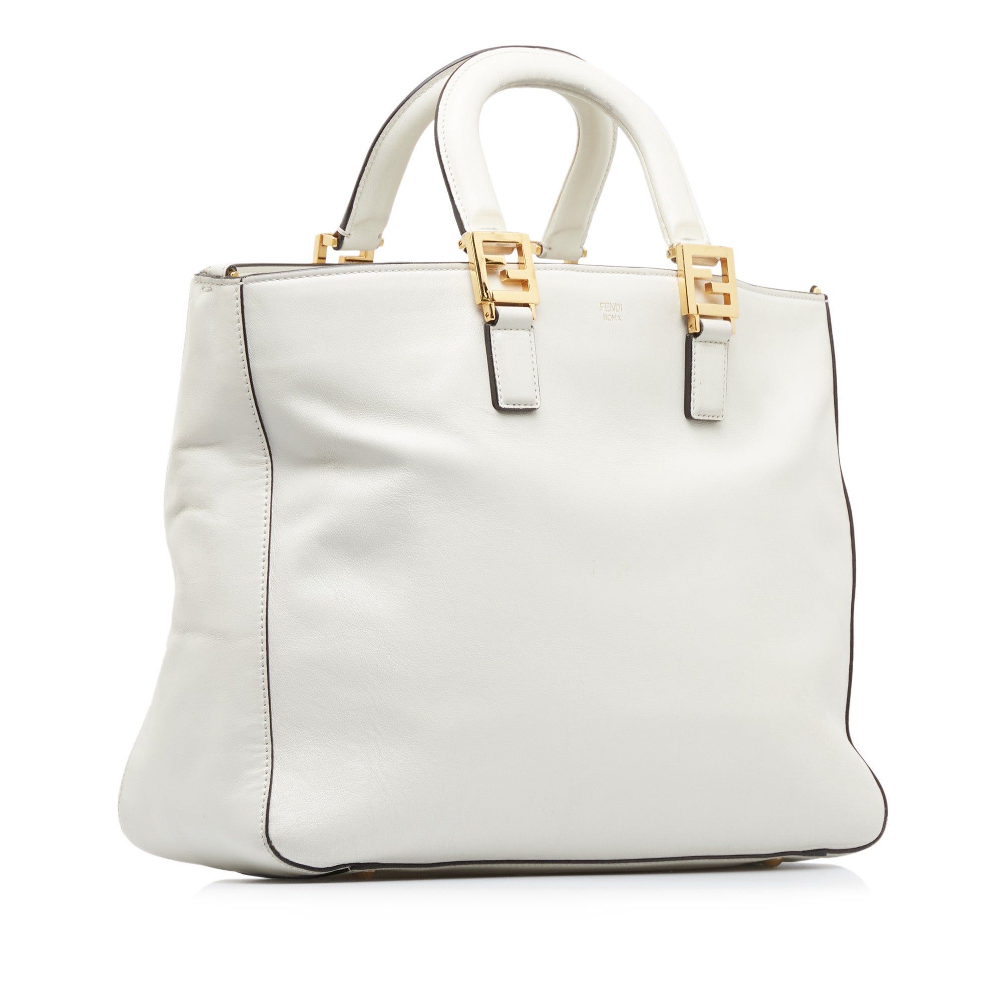 Fendi Fendi Medium Glacier FF Tote White Size ONE SIZE - 2 Thumbnail