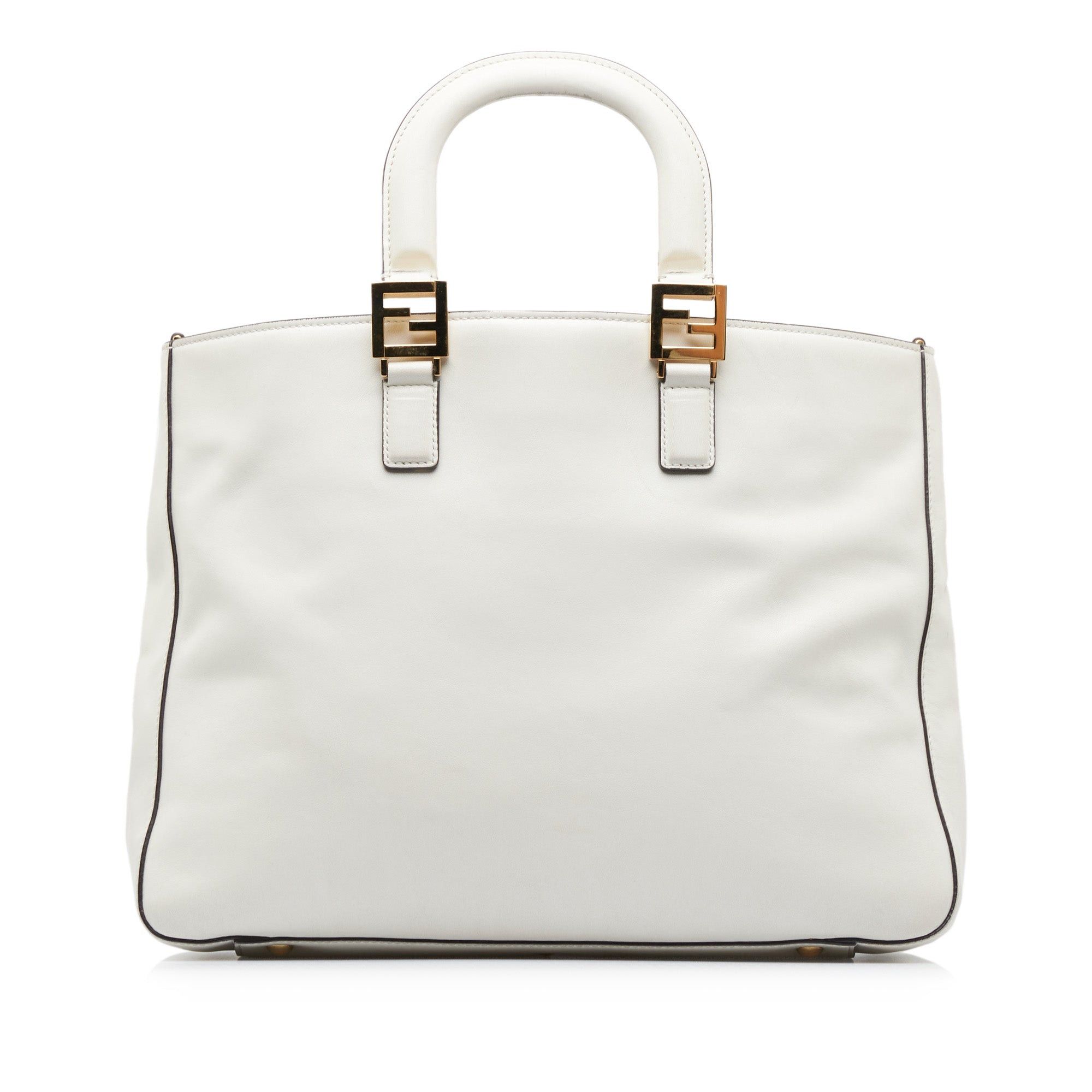 Fendi Fendi Medium Glacier FF Tote White Size ONE SIZE - 3 Thumbnail