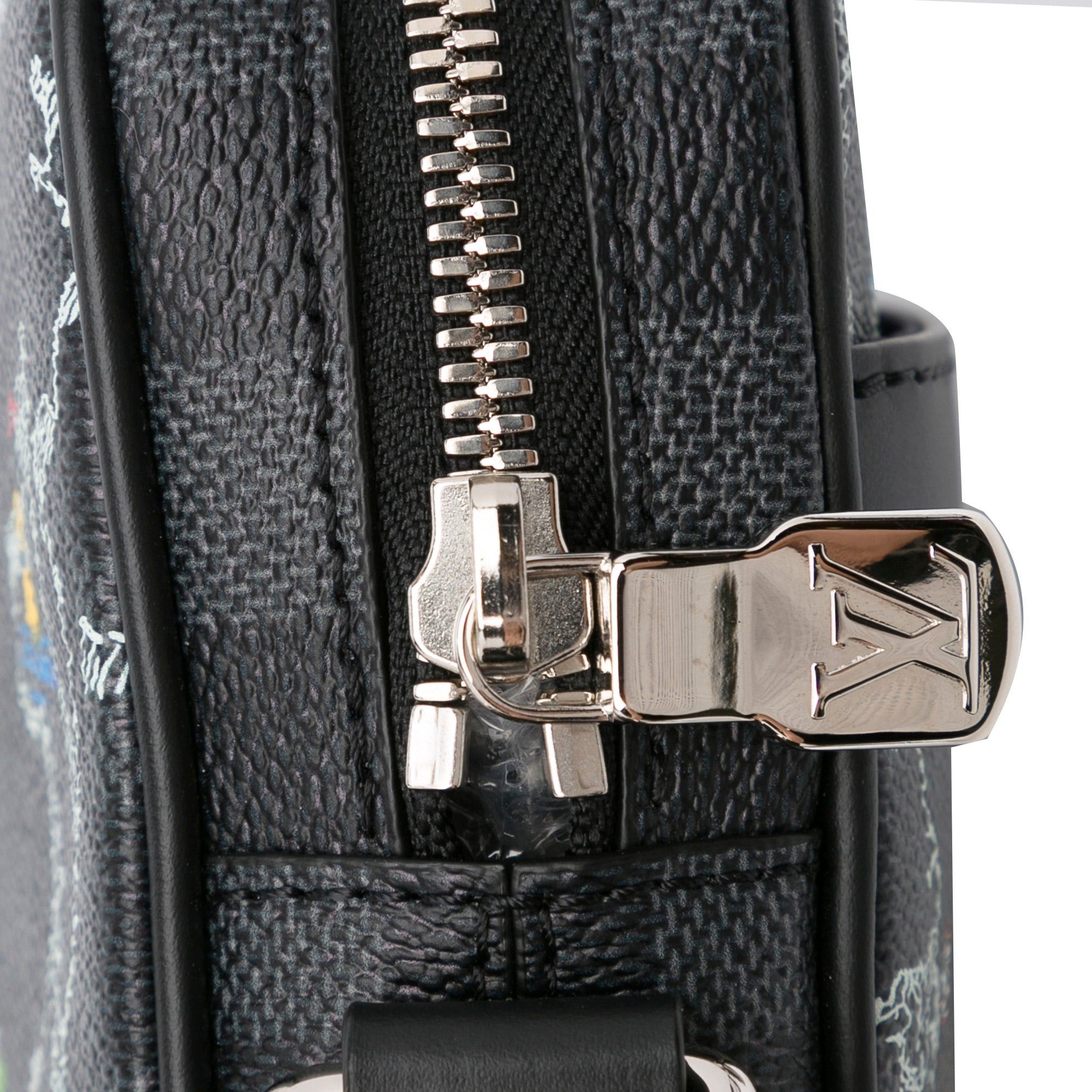 Louis Vuitton Louis Vuitton Damier Graphite Renaissance Map Danube Slim PM Black Size ONE SIZE - 10 Thumbnail