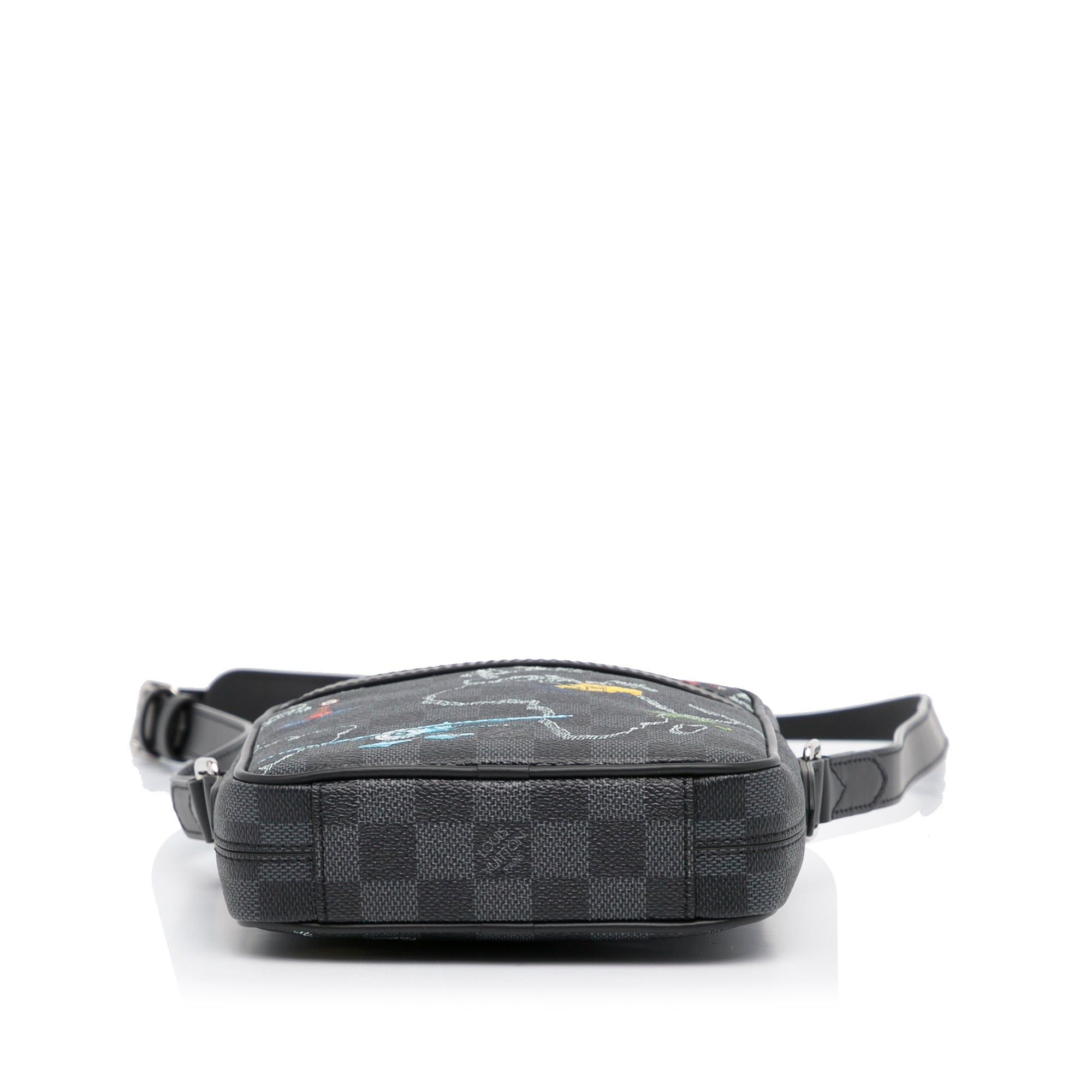 Louis Vuitton Louis Vuitton Damier Graphite Renaissance Map Danube Slim PM Black Size ONE SIZE - 5 Thumbnail