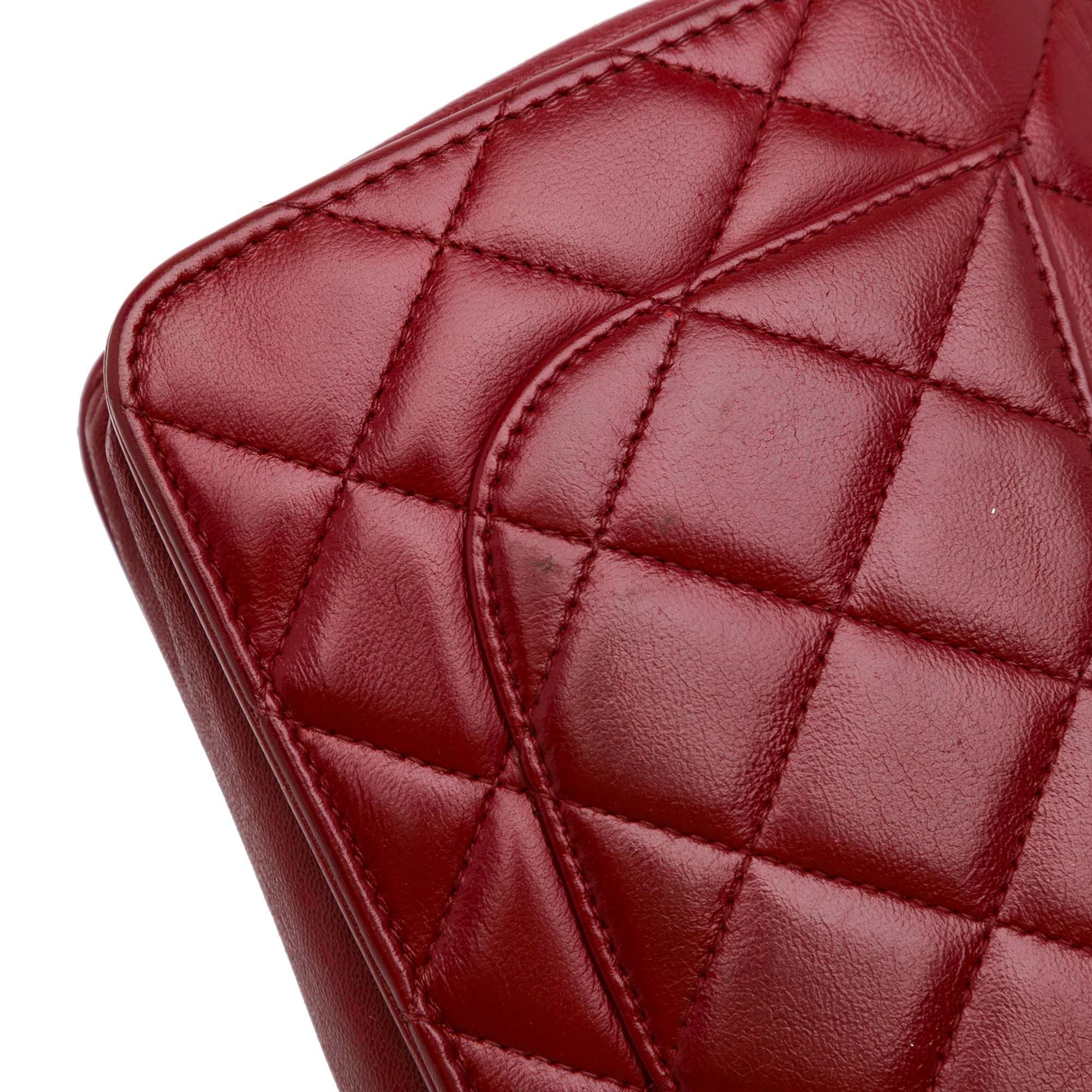 Chanel Chanel Classic Lambskin Wallet on Chain Red Size ONE SIZE - 11 Thumbnail