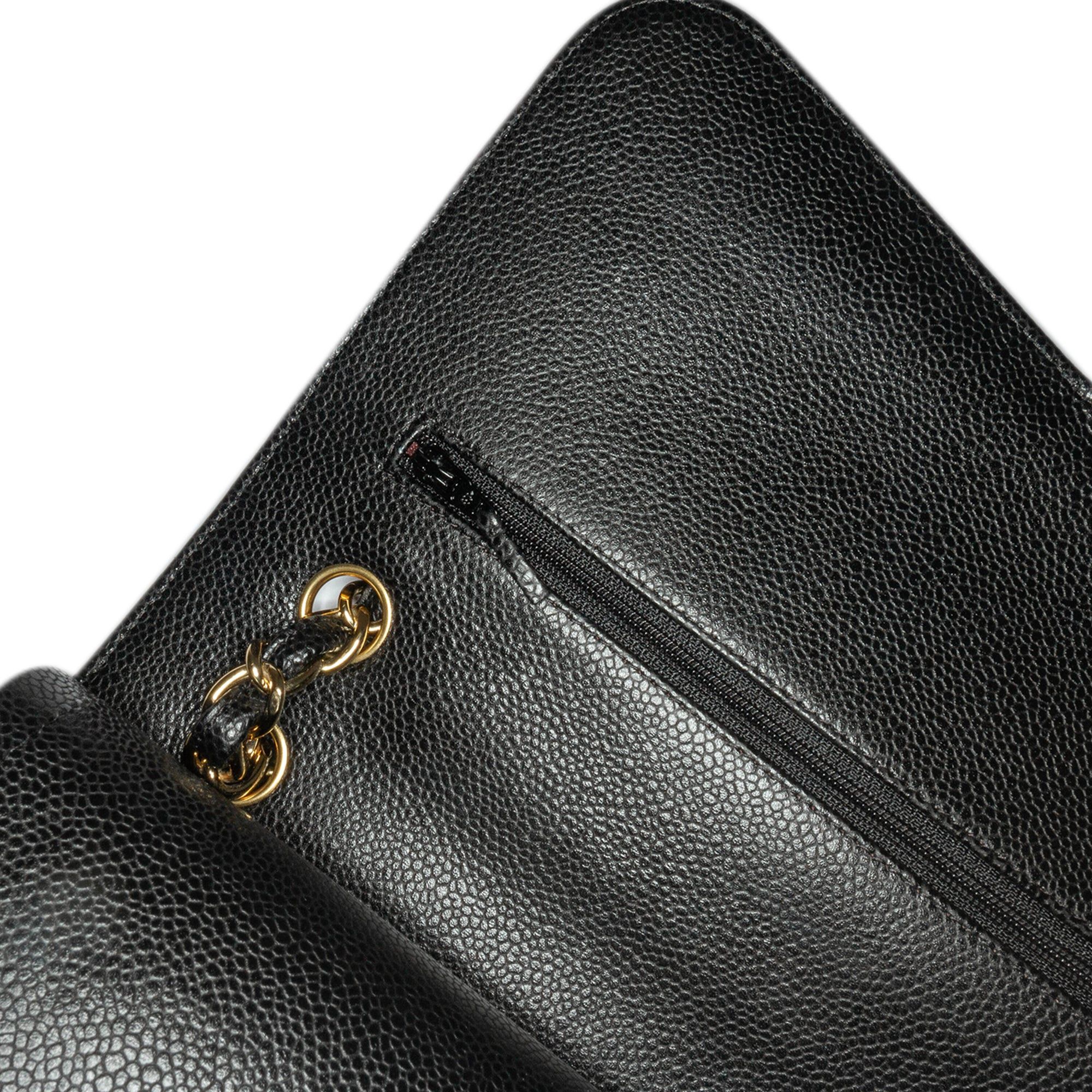 Chanel Chanel Jumbo Classic Caviar Double Flap Black Size ONE SIZE - 9 Thumbnail