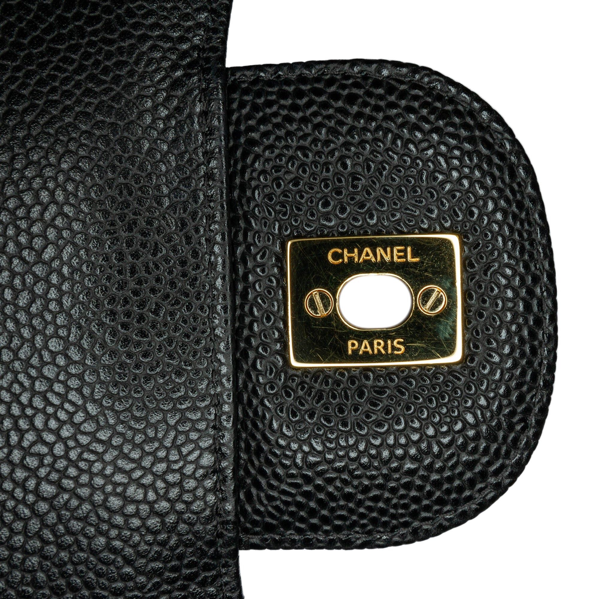 Chanel Chanel Jumbo Classic Caviar Double Flap Black Size ONE SIZE - 8 Thumbnail