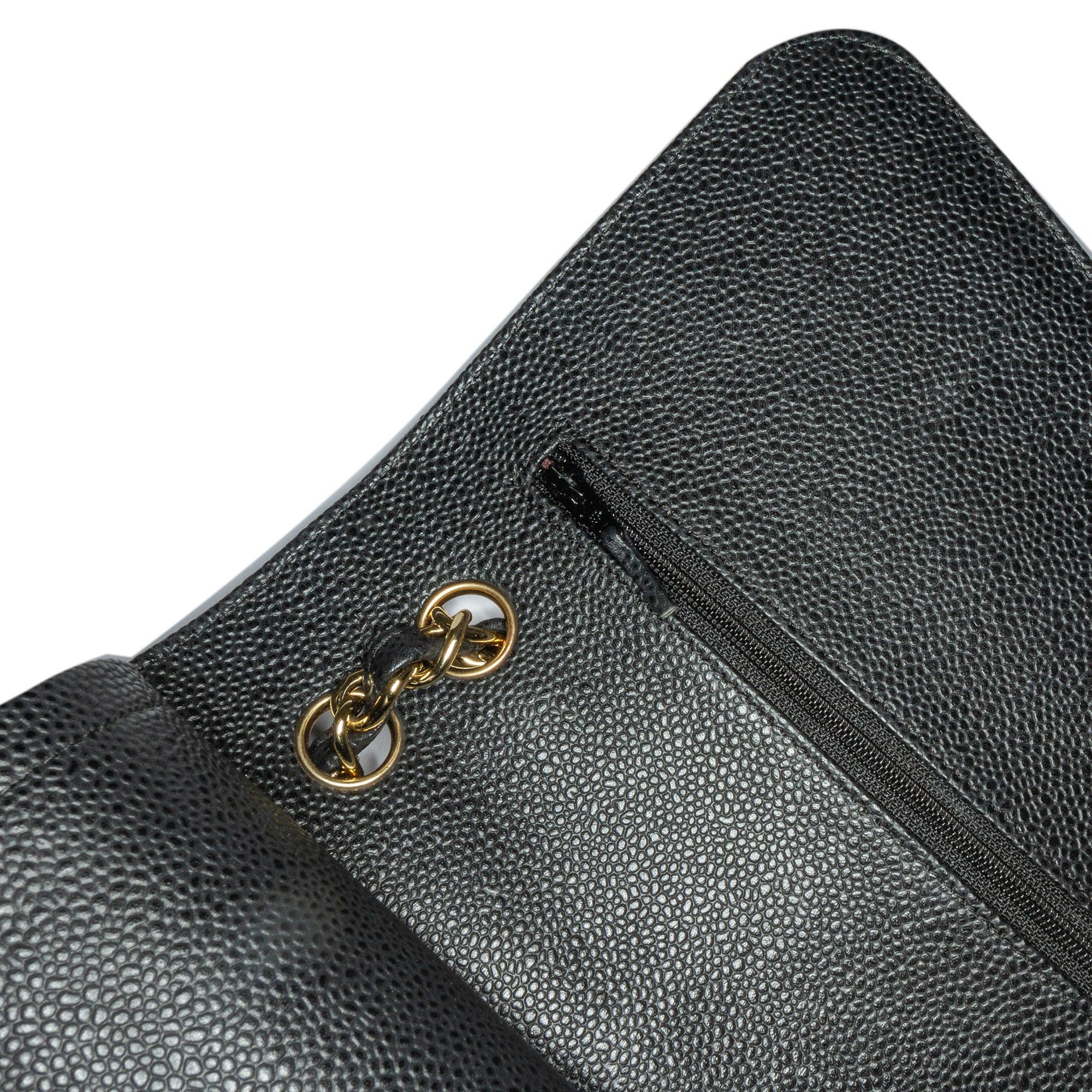 Chanel Chanel Jumbo Classic Caviar Double Flap Black Size ONE SIZE - 7 Thumbnail