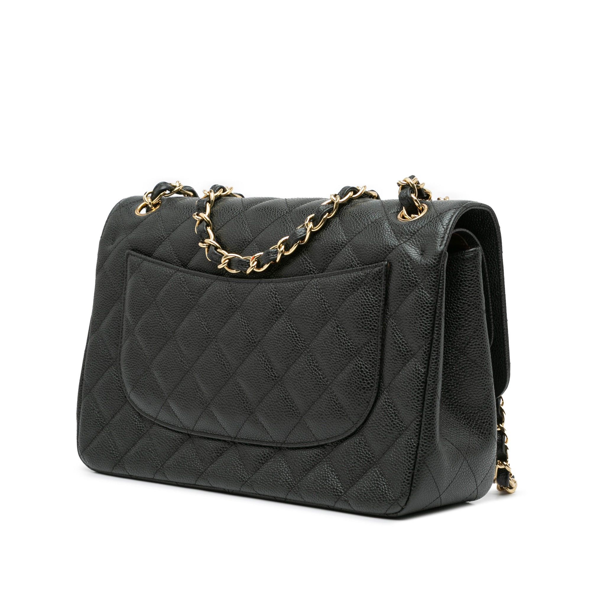 Chanel Chanel Jumbo Classic Caviar Double Flap Black Size ONE SIZE - 2 Thumbnail
