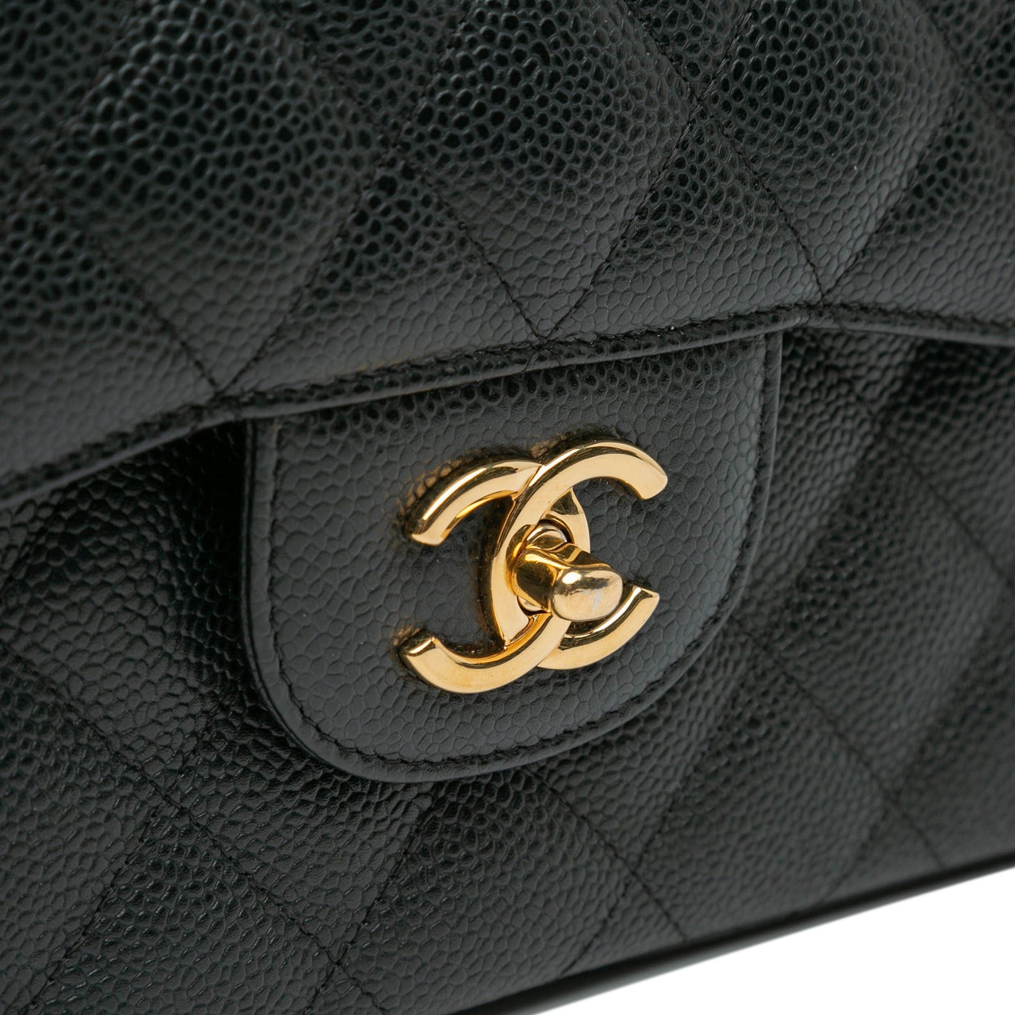 Chanel Chanel Jumbo Classic Caviar Double Flap Black Size ONE SIZE - 9 Thumbnail