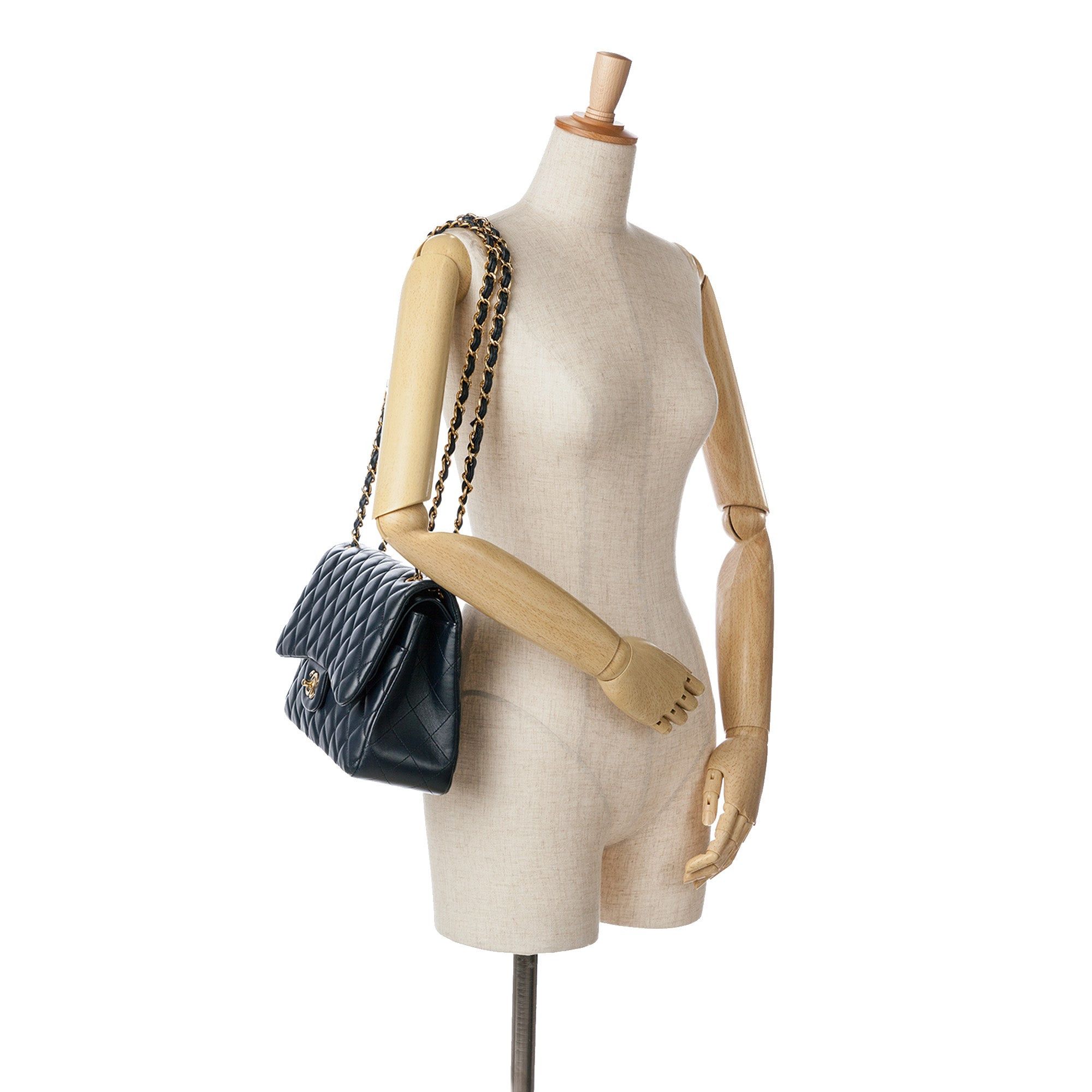 Chanel Chanel Jumbo Classic Lambskin Double Flap Black Size ONE SIZE - 9 Thumbnail