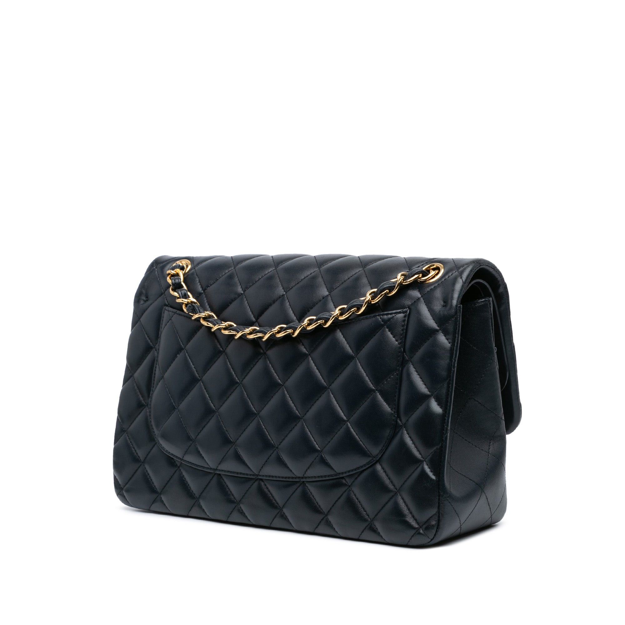 Chanel Chanel Jumbo Classic Lambskin Double Flap Black Size ONE SIZE - 2 Thumbnail