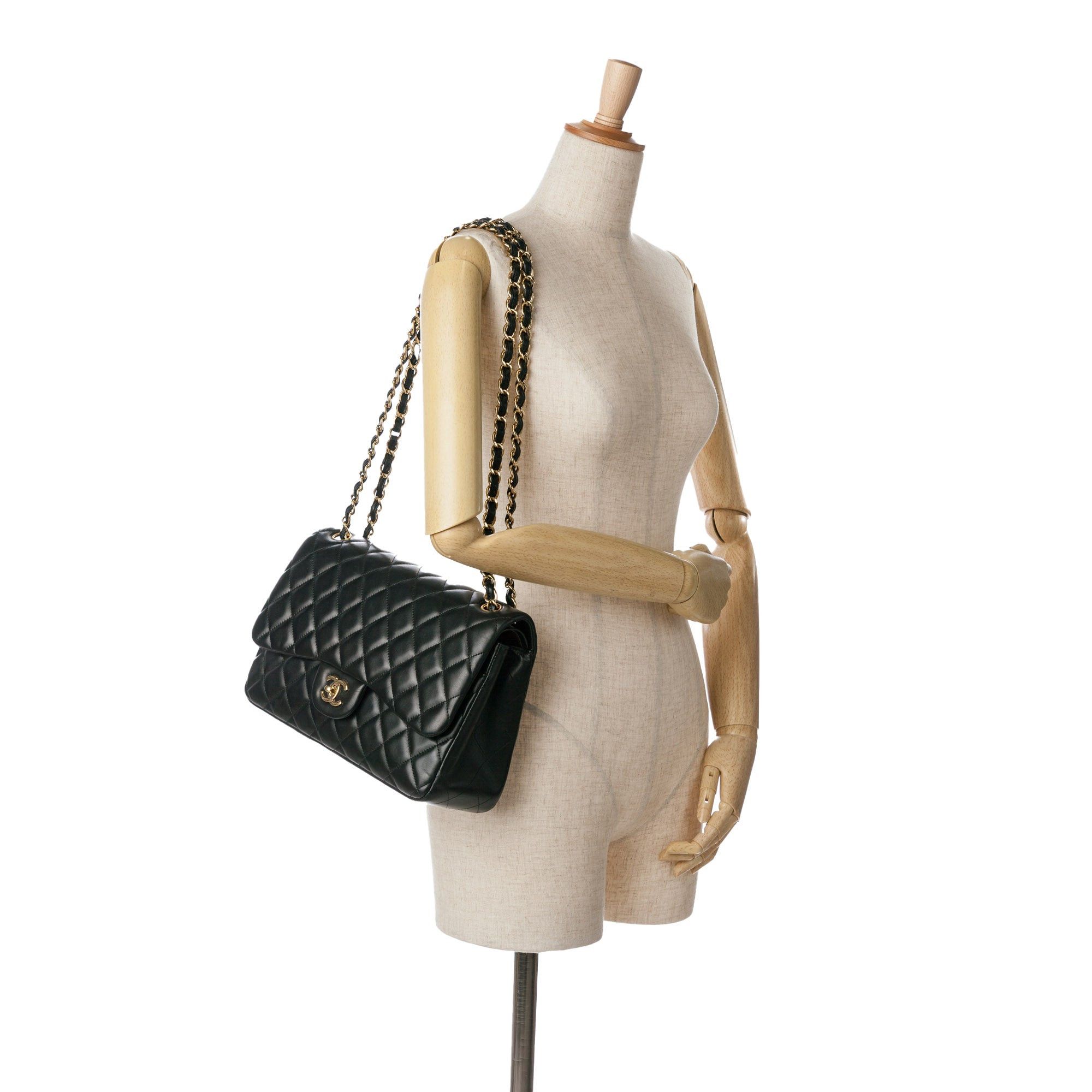 Chanel Chanel Jumbo Classic Lambskin Double Flap Black Size ONE SIZE - 11 Thumbnail