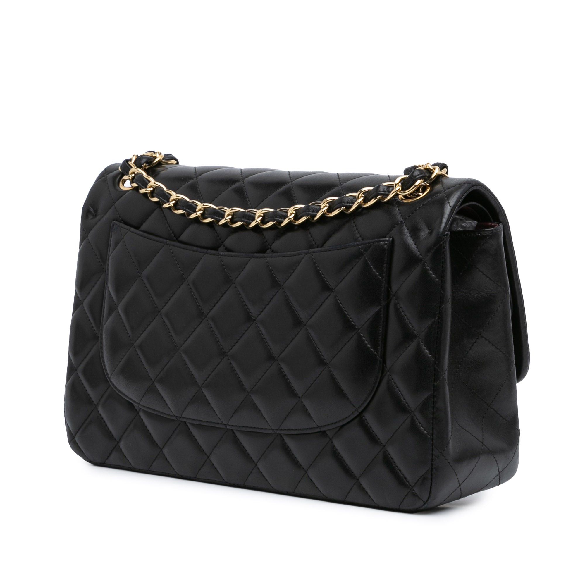 Chanel Chanel Jumbo Classic Lambskin Double Flap Black Size ONE SIZE - 2 Thumbnail