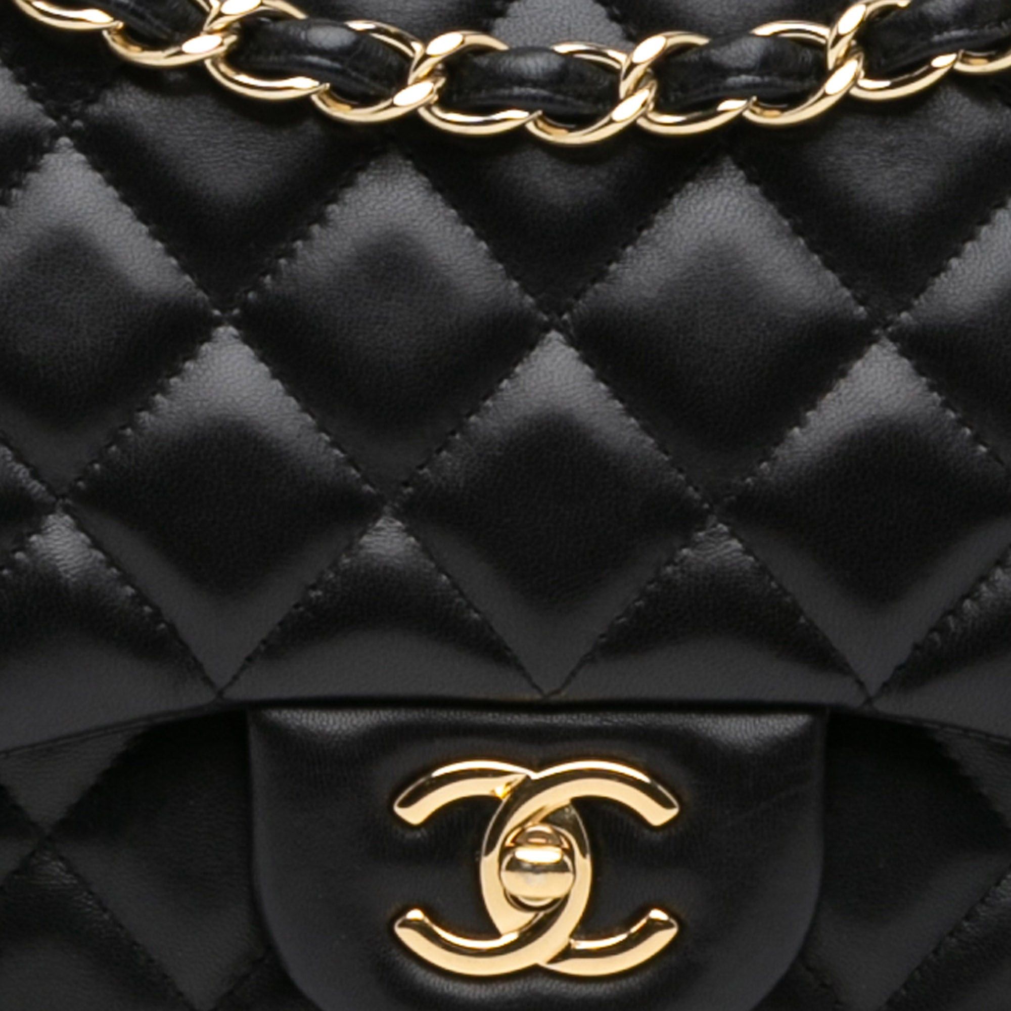 Chanel Chanel Jumbo Classic Lambskin Double Flap Black Size ONE SIZE - 9 Thumbnail