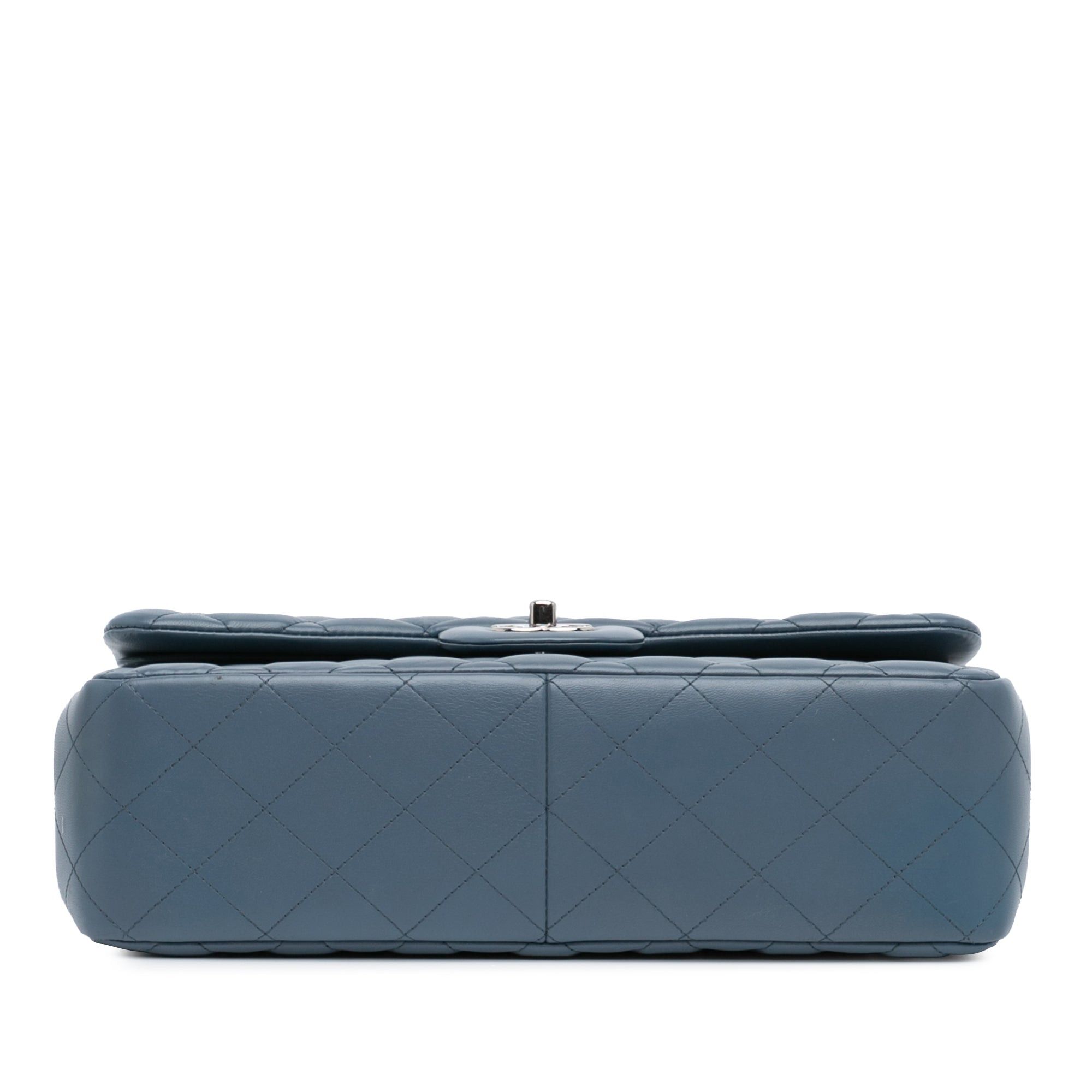 Chanel Chanel Jumbo Classic Lambskin Double Flap Blue Size ONE SIZE - 3 Thumbnail