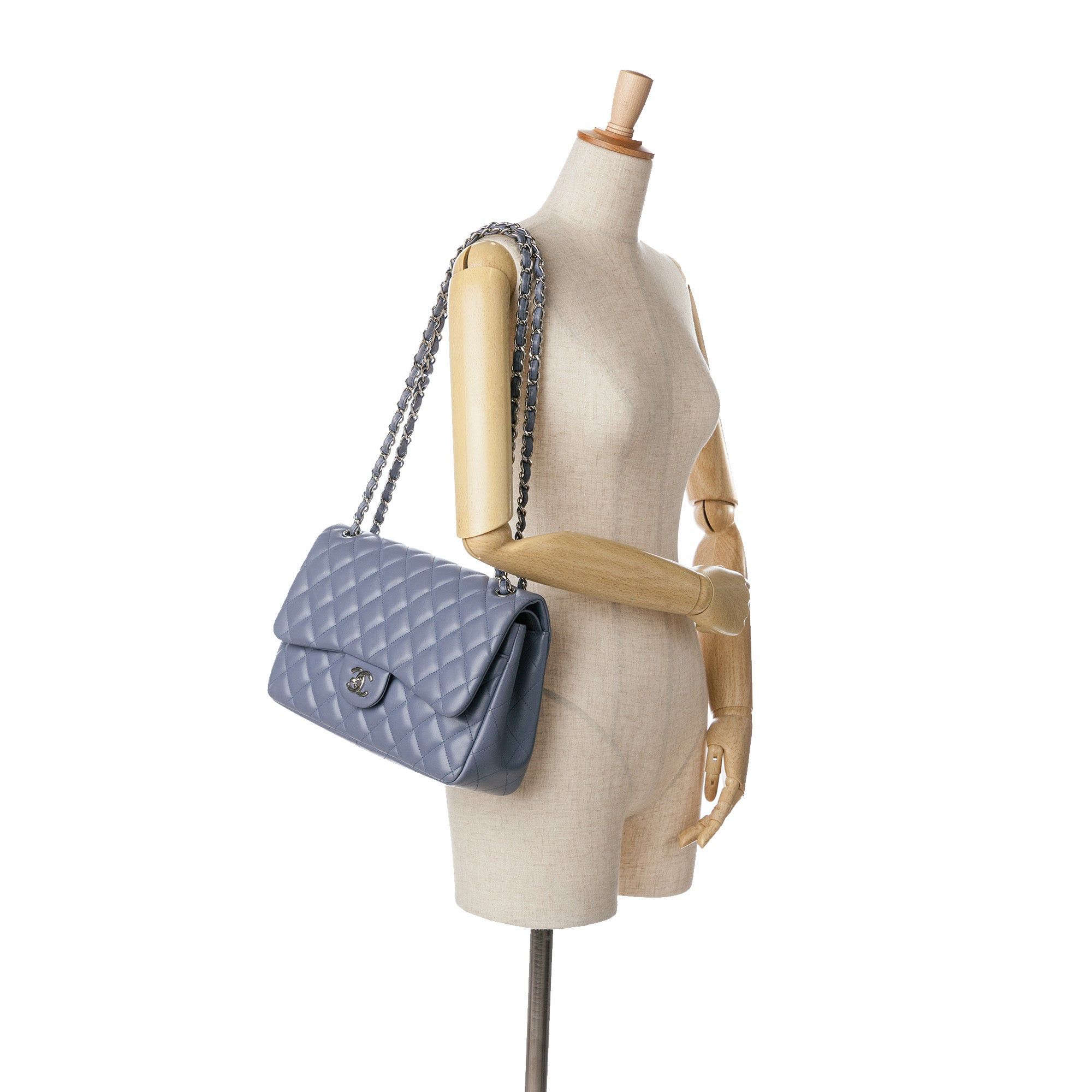 Chanel Chanel Jumbo Classic Lambskin Double Flap Purple Size ONE SIZE - 10 Thumbnail