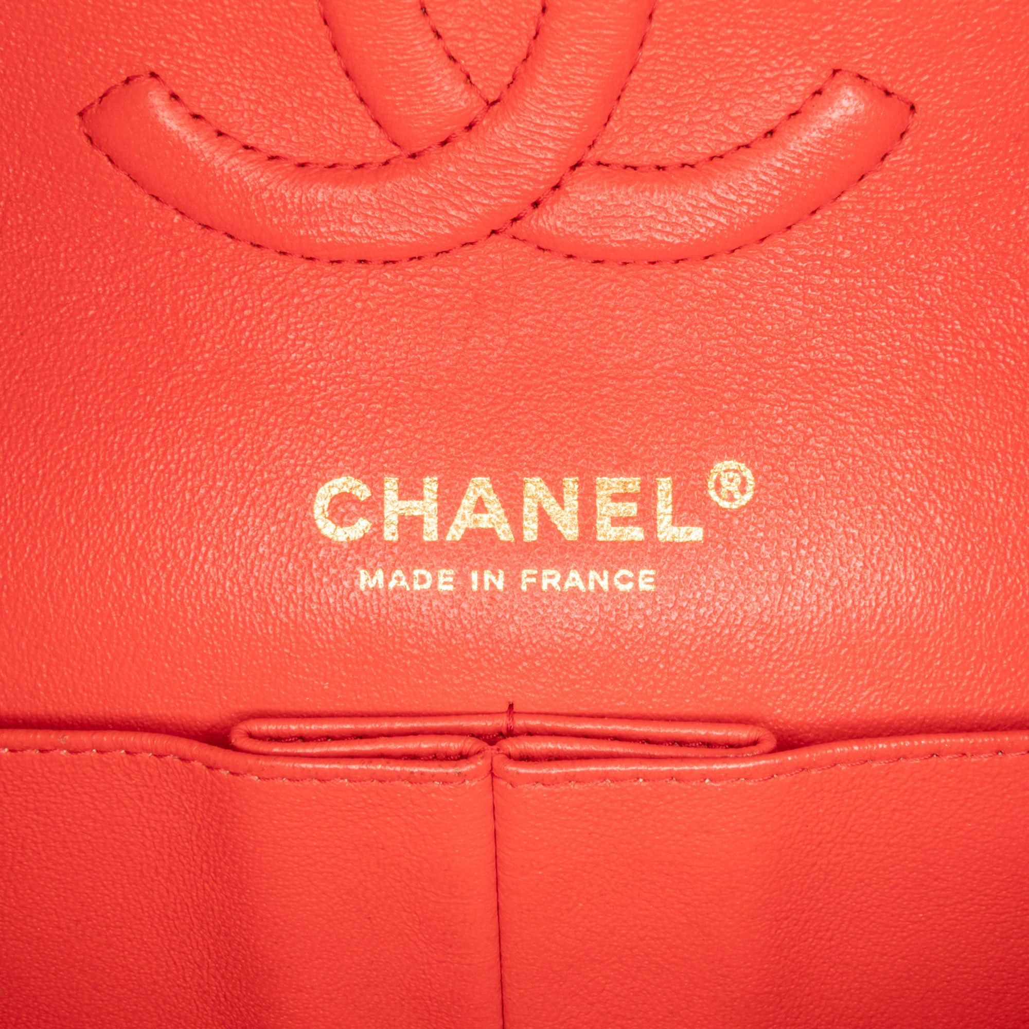 Chanel Chanel Medium Classic Lambskin Double Flap Red Size ONE SIZE - 6 Thumbnail