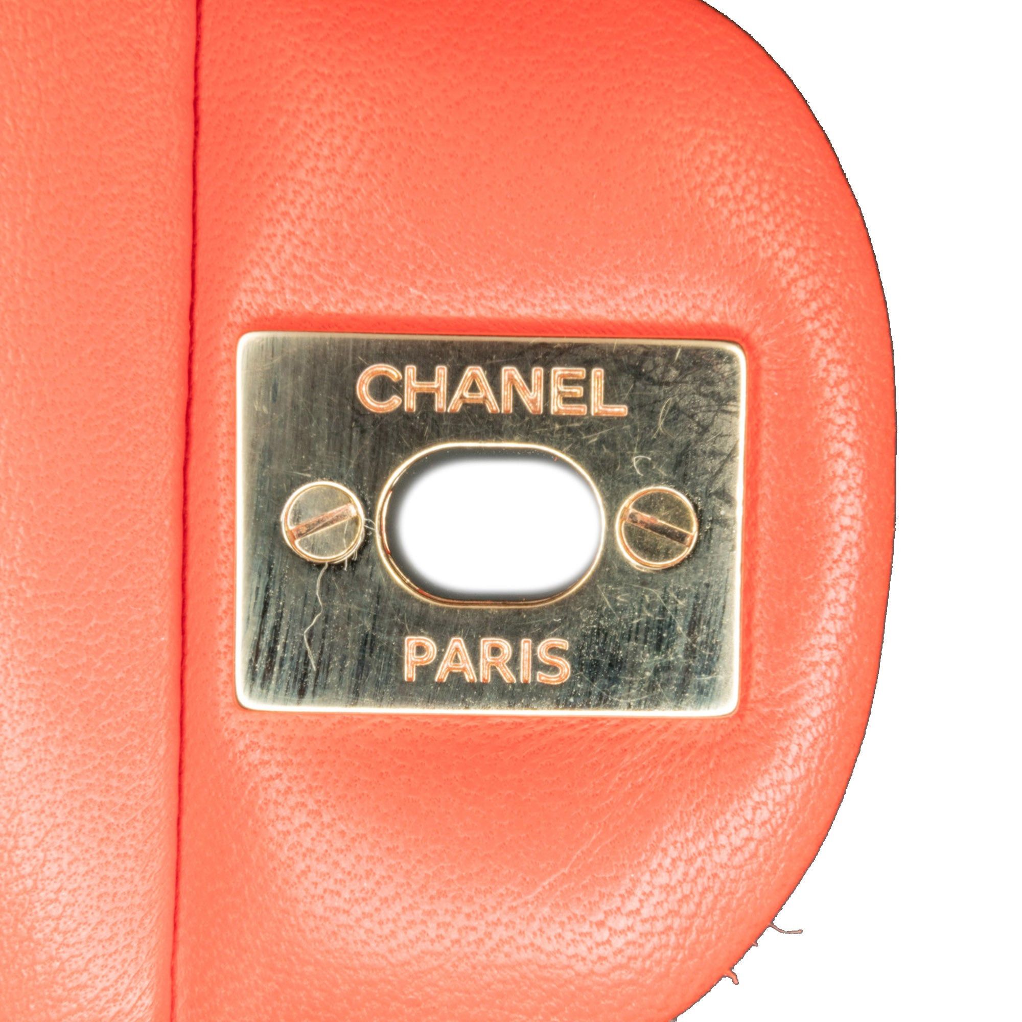 Chanel Chanel Medium Classic Lambskin Double Flap Red Size ONE SIZE - 8 Thumbnail