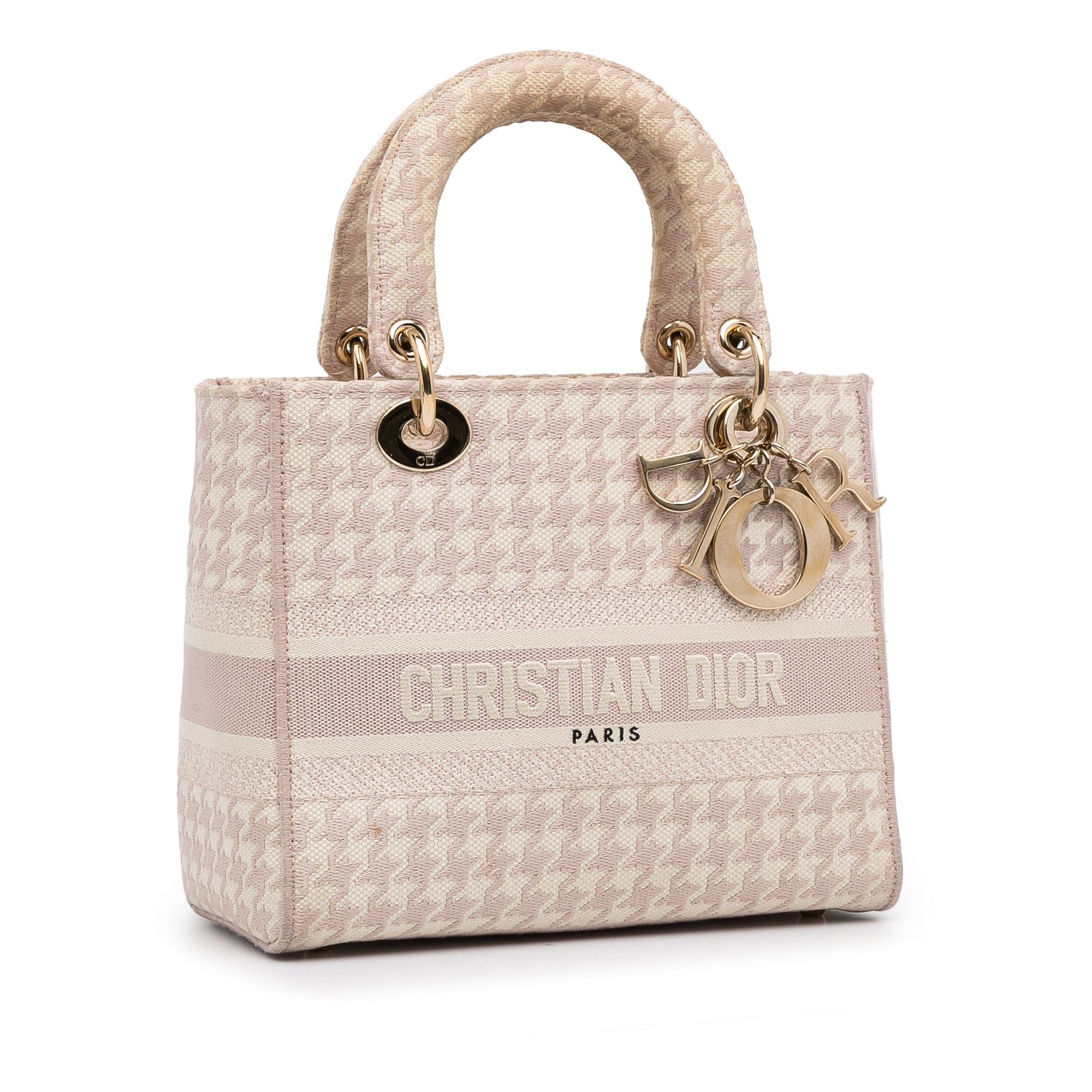 Dior Dior Small Houndstooth Lady D-Lite Pink Size ONE SIZE - 2 Thumbnail