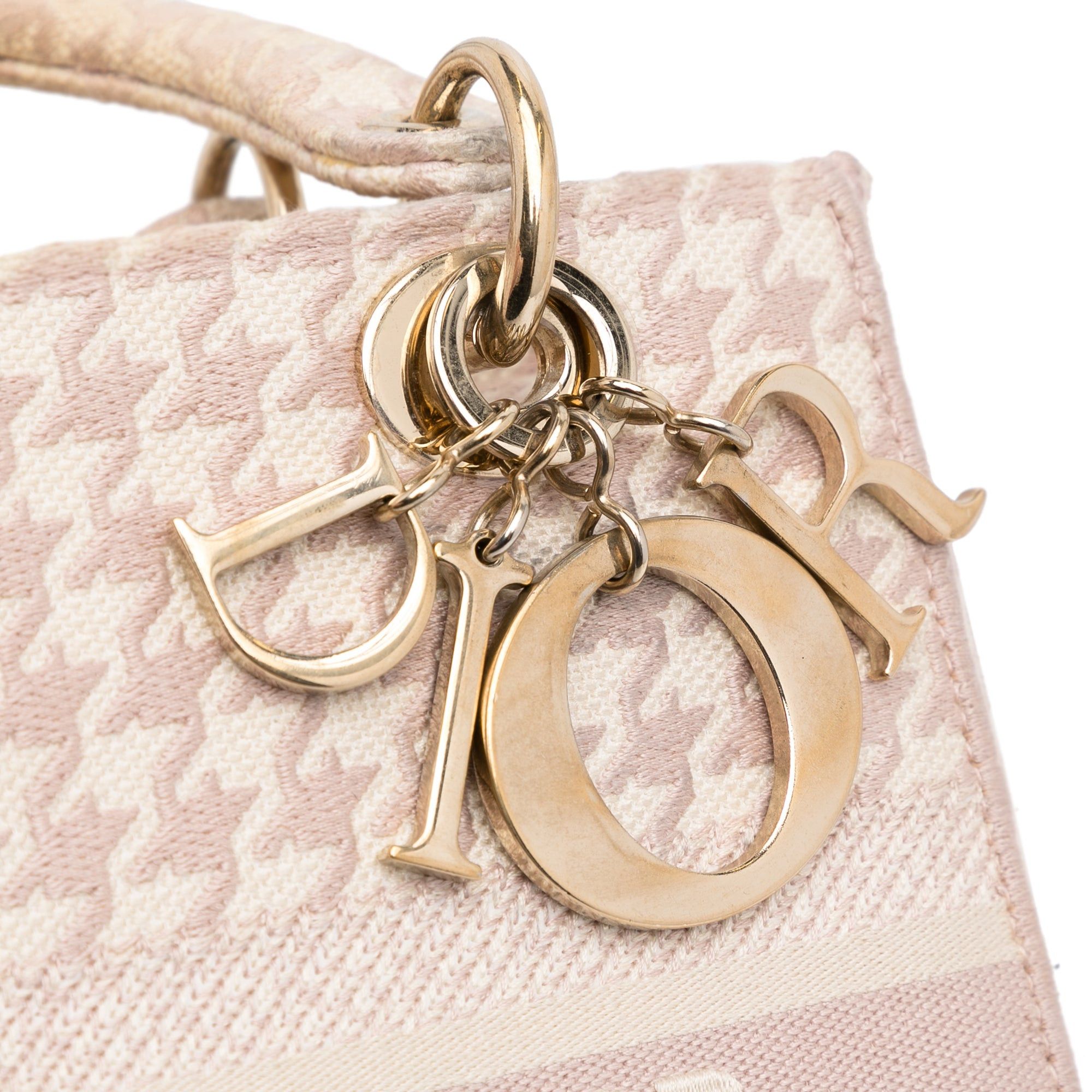 Dior Dior Small Houndstooth Lady D-Lite Pink Size ONE SIZE - 9 Thumbnail