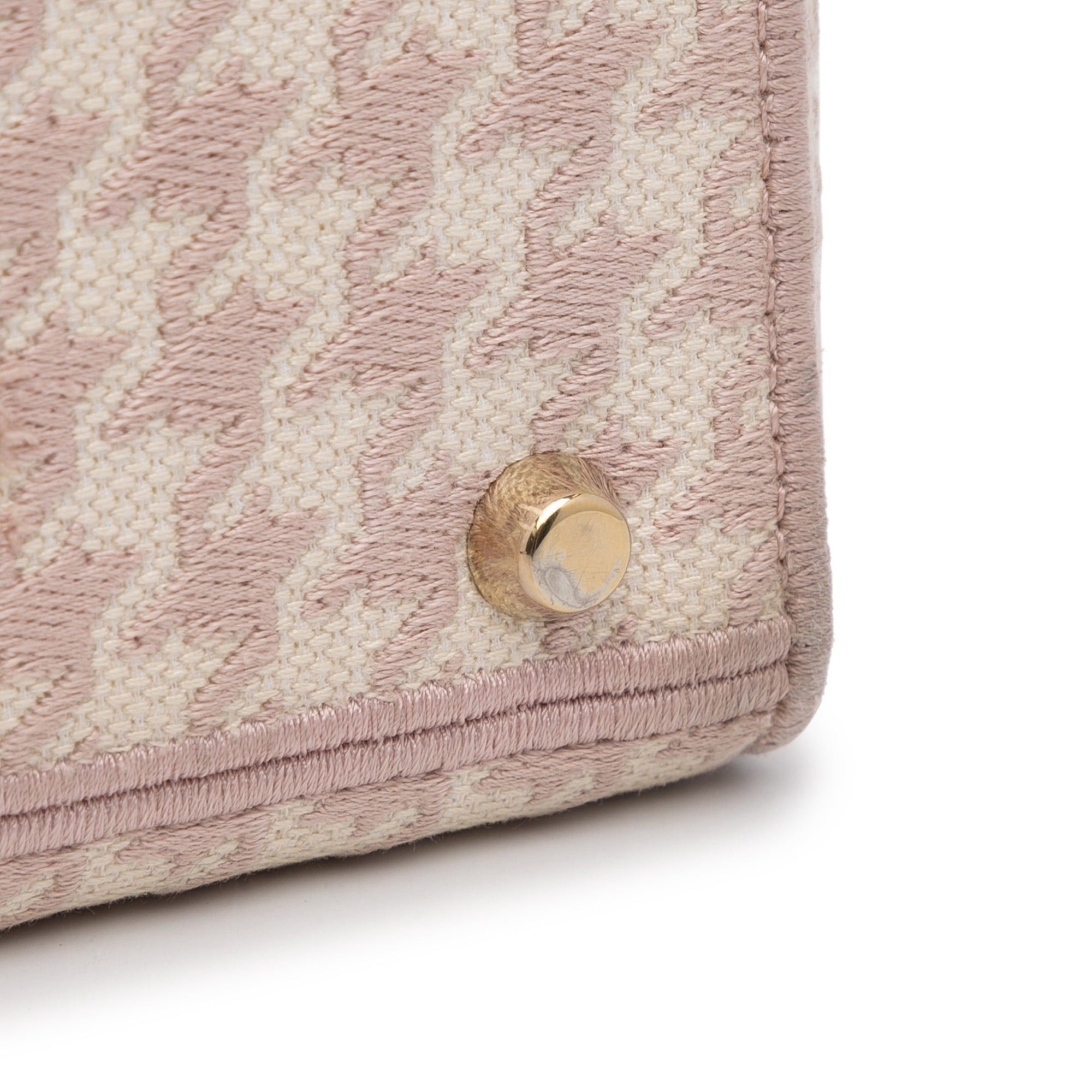 Dior Dior Small Houndstooth Lady D-Lite Pink Size ONE SIZE - 13 Thumbnail