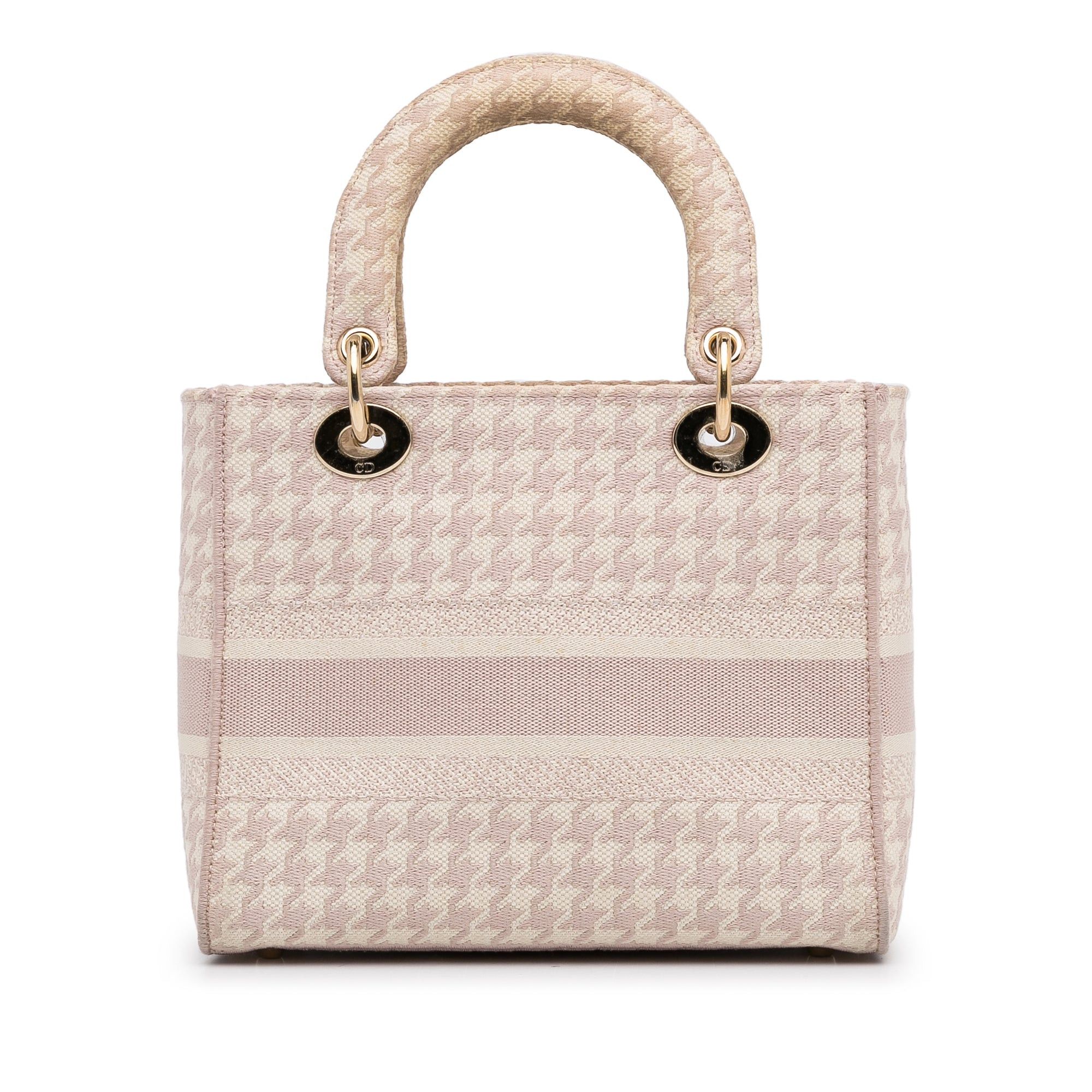Dior Dior Small Houndstooth Lady D-Lite Pink Size ONE SIZE - 3 Thumbnail