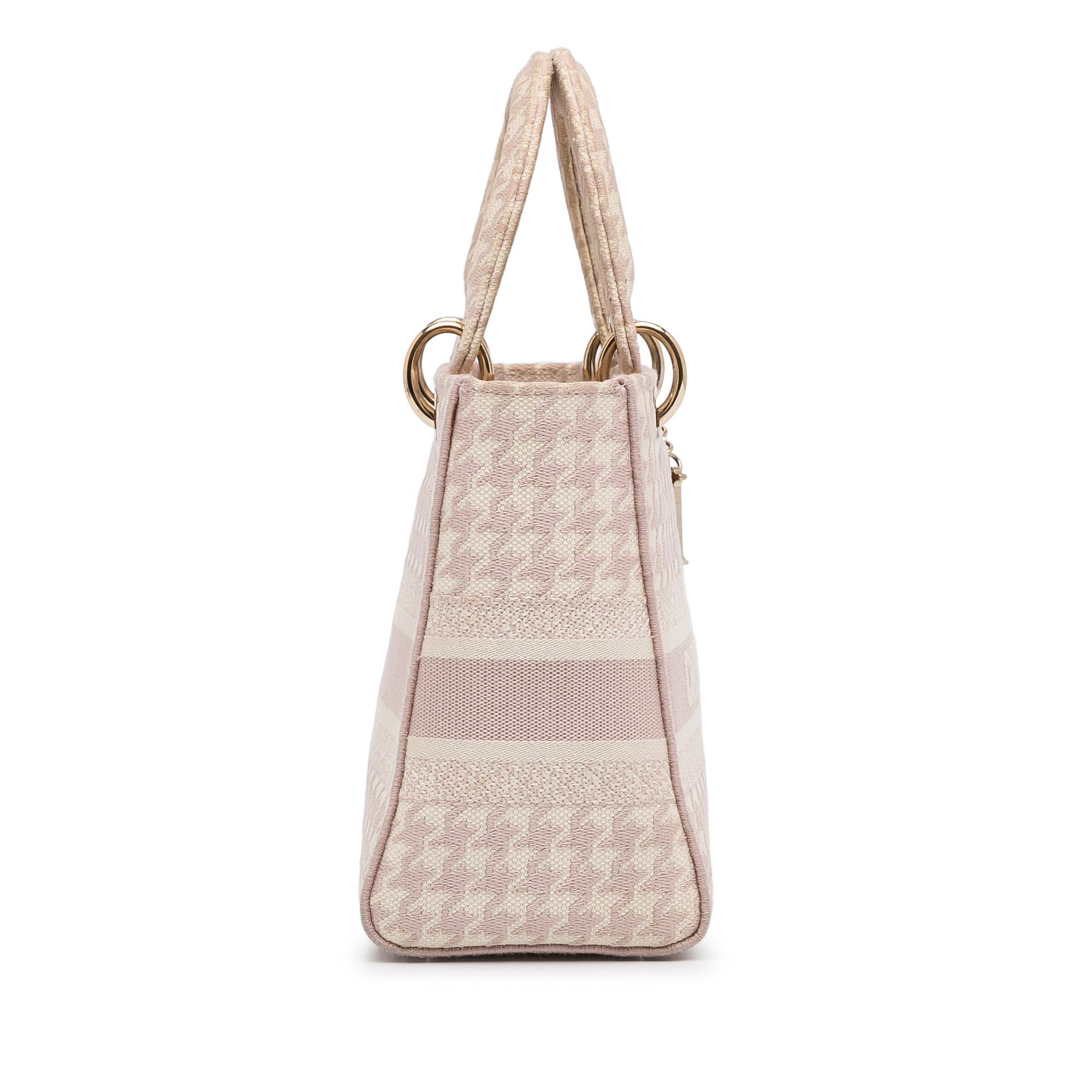 Dior Dior Small Houndstooth Lady D-Lite Pink Size ONE SIZE - 4 Thumbnail