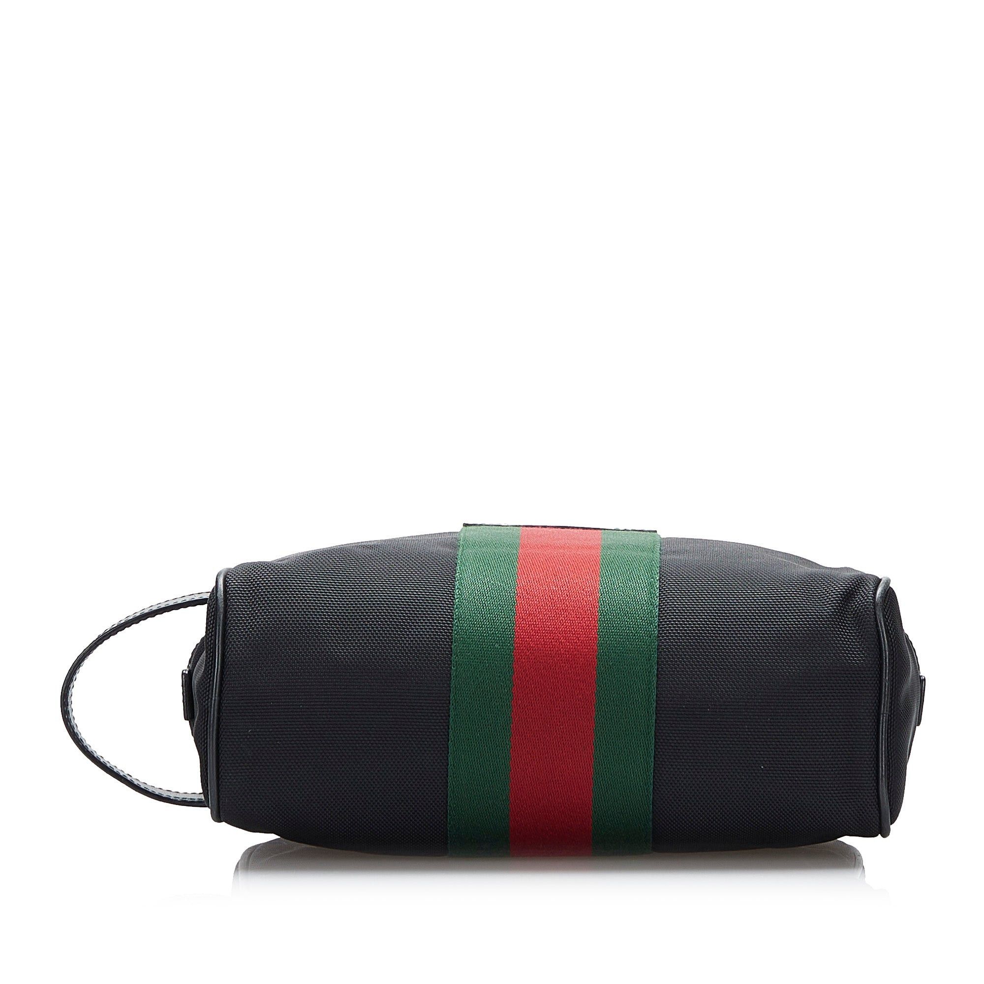 Gucci Gucci Techno Web Canvas Clutch Black Size ONE SIZE - 4 Thumbnail