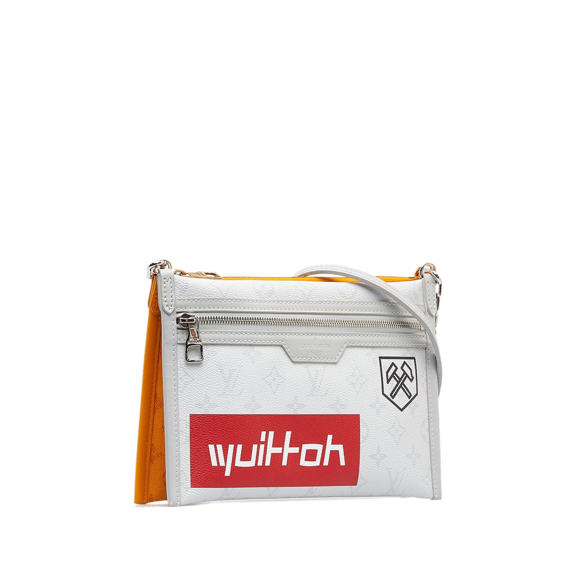 Louis Vuitton Louis Vuitton Monogram Antartica Double Flat Messenger Gray Size ONE SIZE - 2 Thumbnail