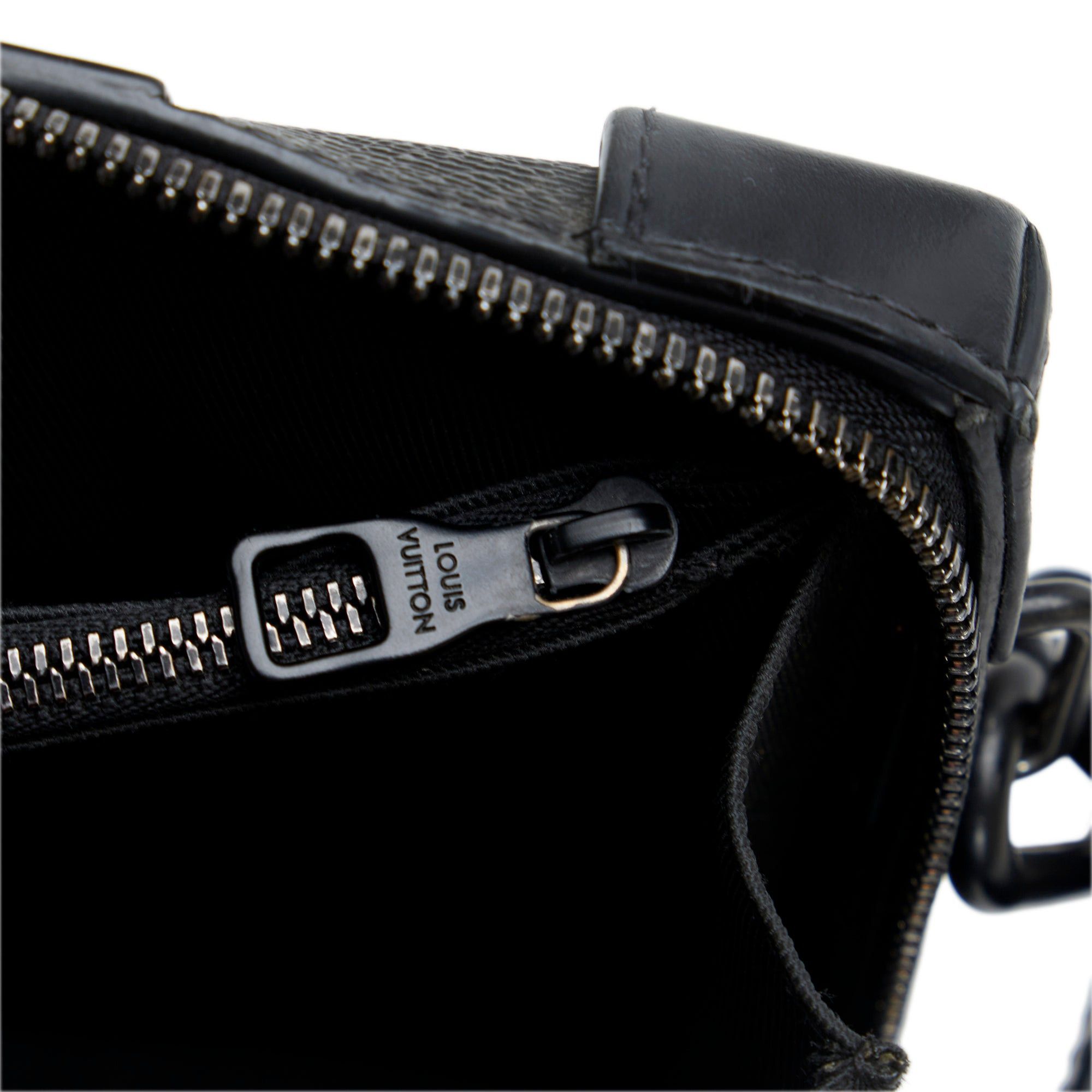 Louis Vuitton Louis Vuitton Monogram Eclipse Soft Trunk Wallet Crossbody Black Size ONE SIZE - 7 Thumbnail