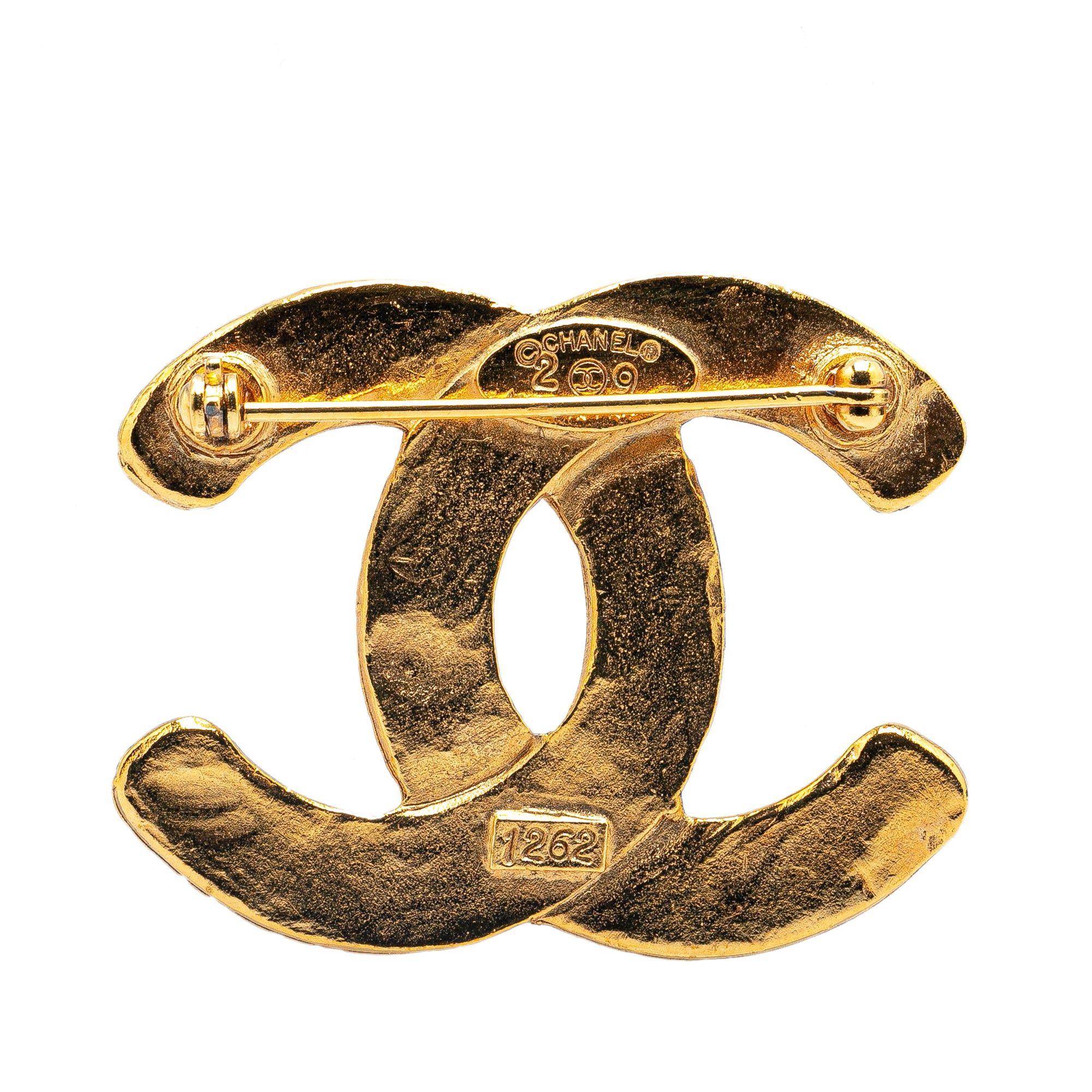 Chanel Chanel Gold Plated CC Brooch Gold Size ONE SIZE - 2 Thumbnail
