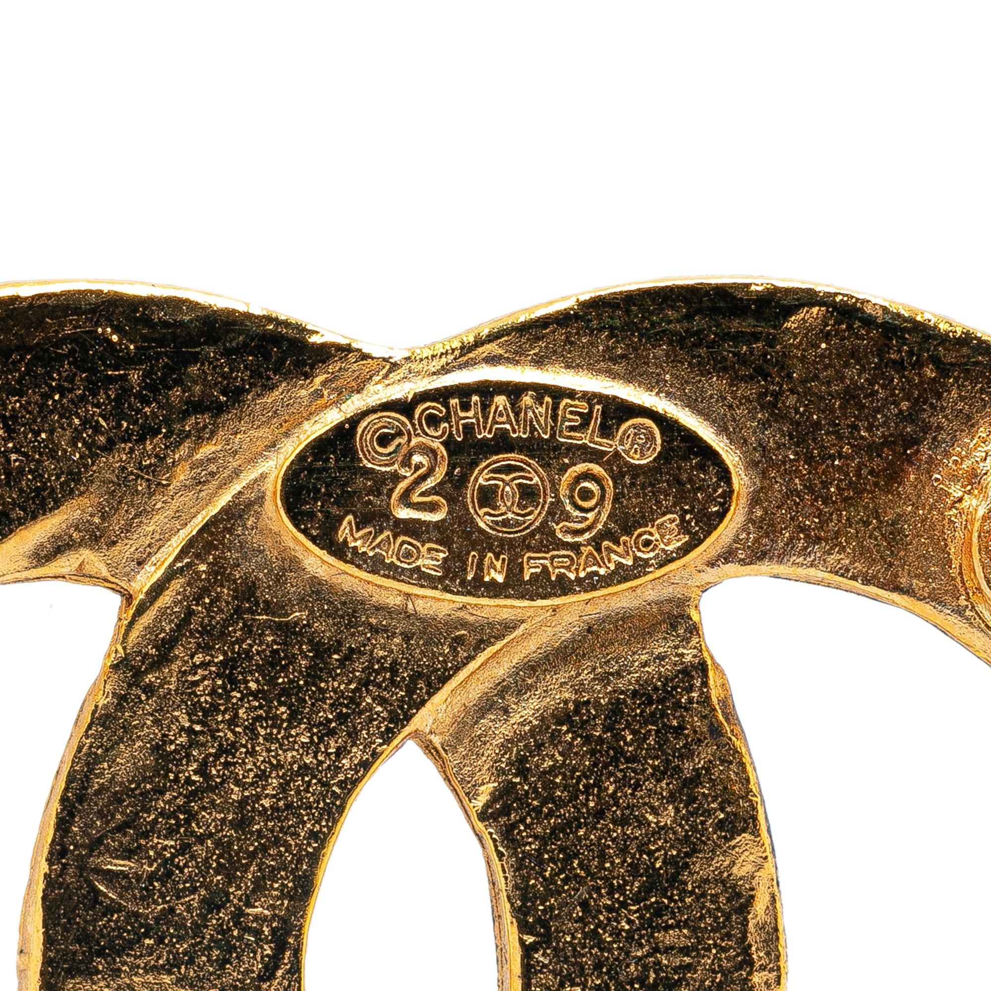 Chanel Chanel Gold Plated CC Brooch Gold Size ONE SIZE - 3 Thumbnail