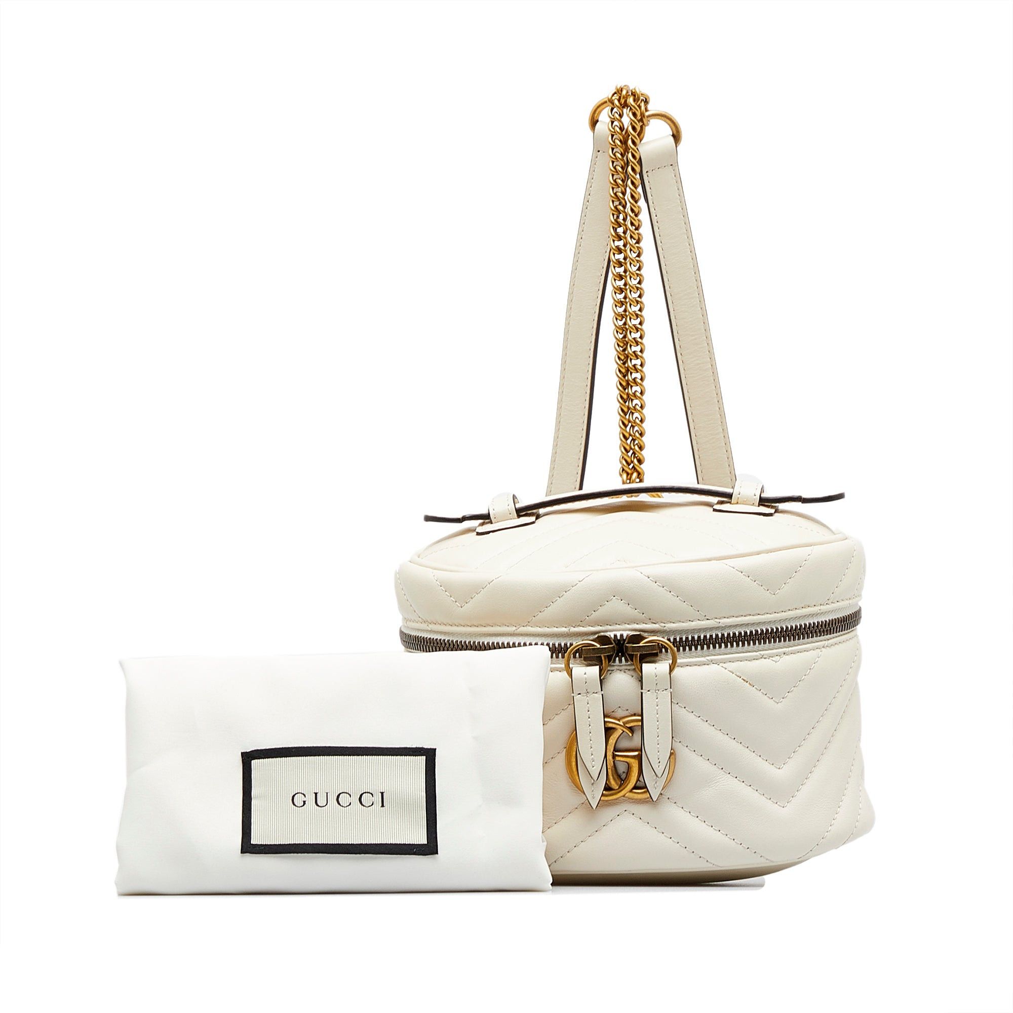 Gucci Gucci Mini GG Marmont Matelasse Backpack White Size ONE SIZE - 10 Thumbnail