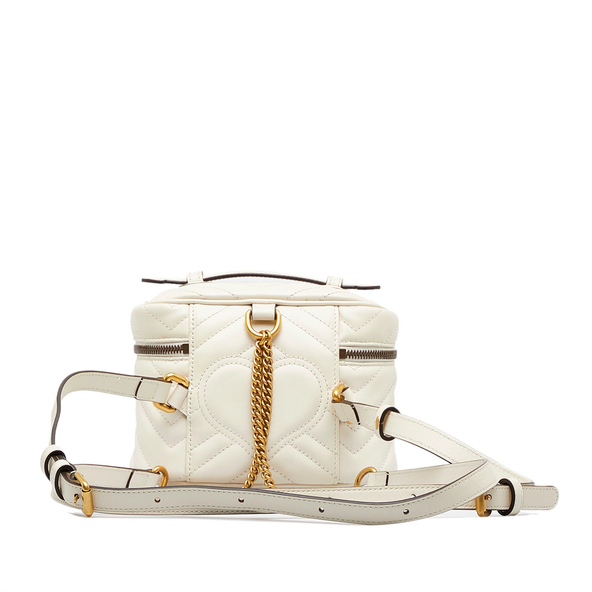 Gucci Gucci Mini GG Marmont Matelasse Backpack White Size ONE SIZE - 3 Thumbnail