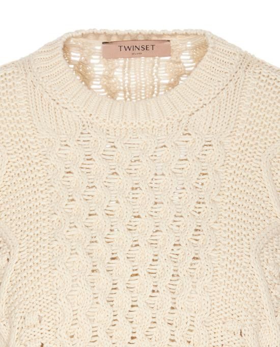 TWINSET TWINSET Women Sweater 251TP3461 12140 Beige Size XS / US 0-2 / IT 36-38 - 5 Thumbnail