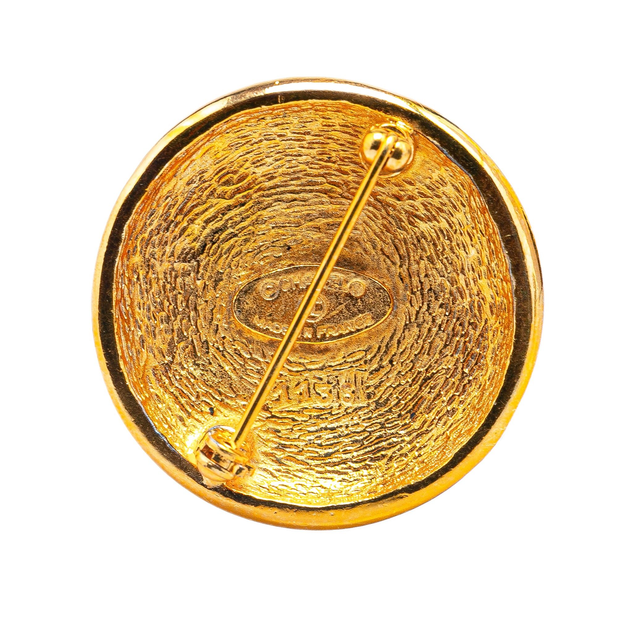 Chanel Chanel Gold Plated CC Brooch Gold Size ONE SIZE - 2 Thumbnail