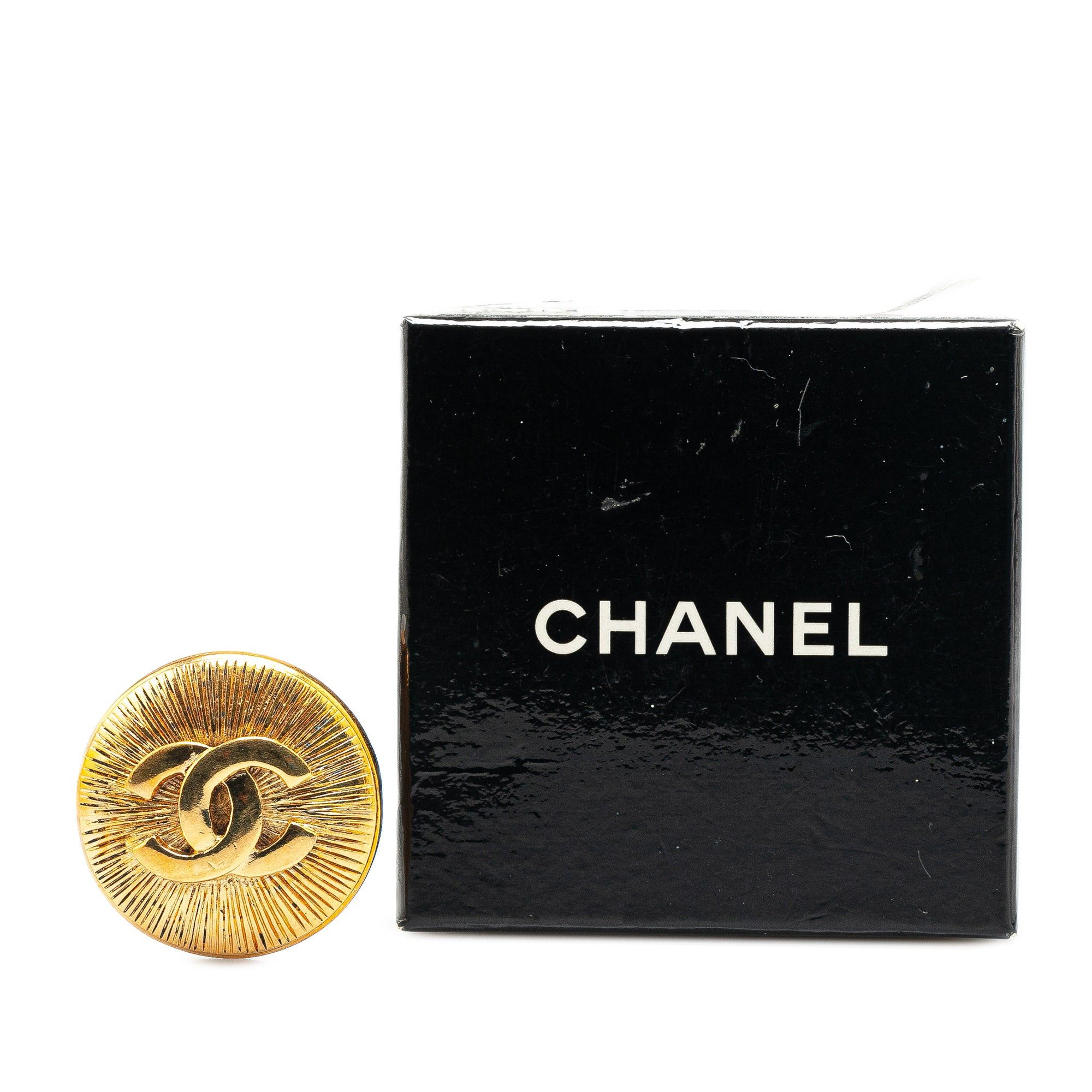 Chanel Chanel Gold Plated CC Brooch Gold Size ONE SIZE - 4 Thumbnail