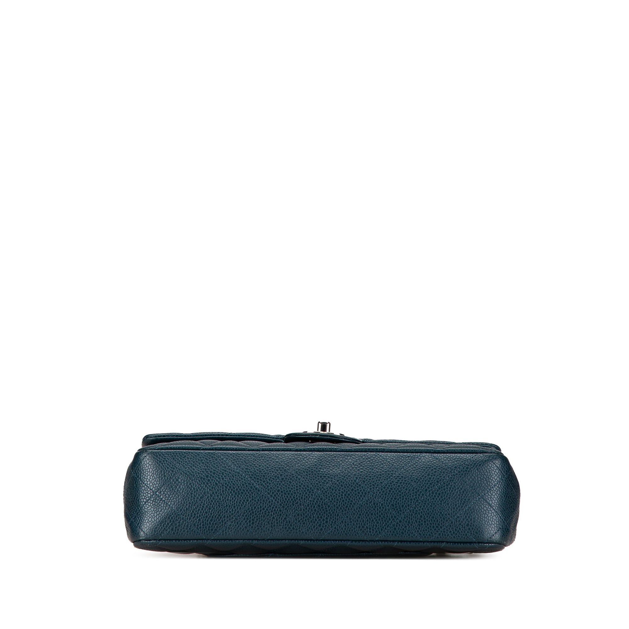 Chanel Chanel Medium Classic Caviar Double Flap Blue Size ONE SIZE - 3 Thumbnail